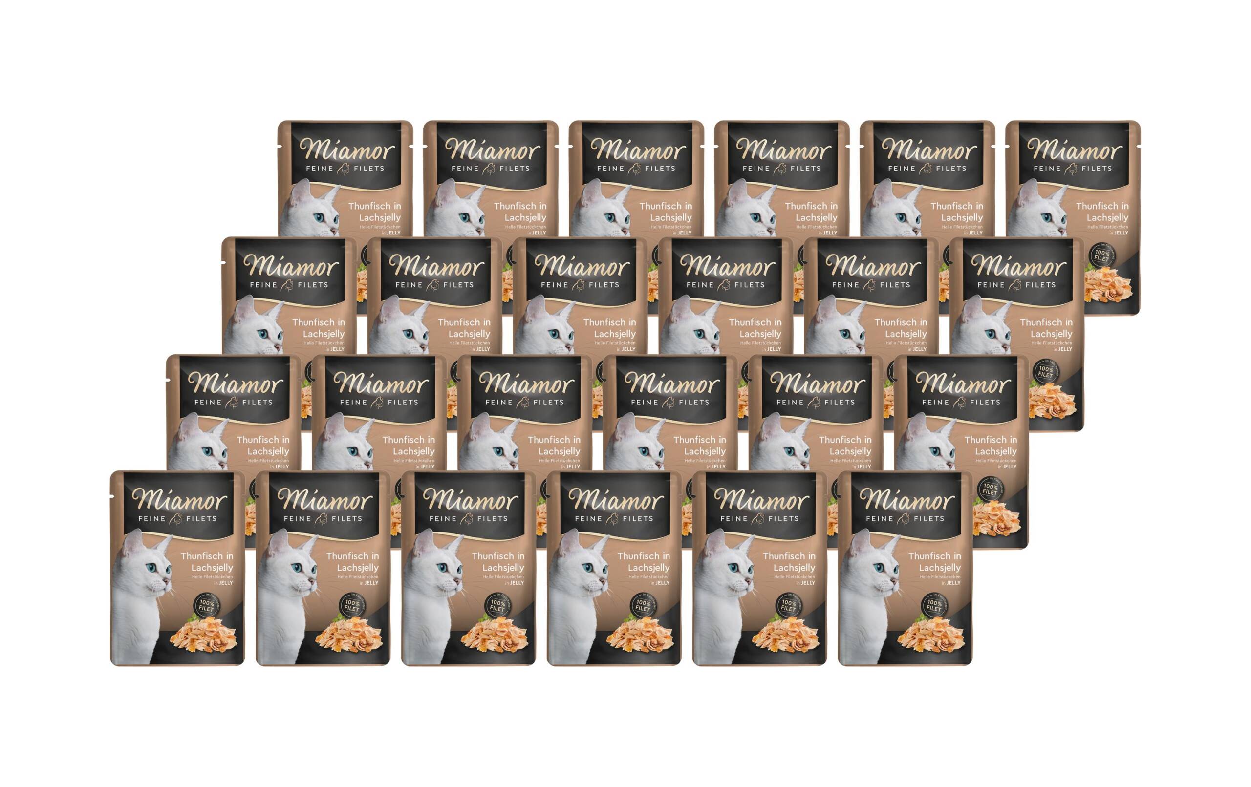 Miamor Feine Filets Thunfisch & Lachs Gelée 24x100g