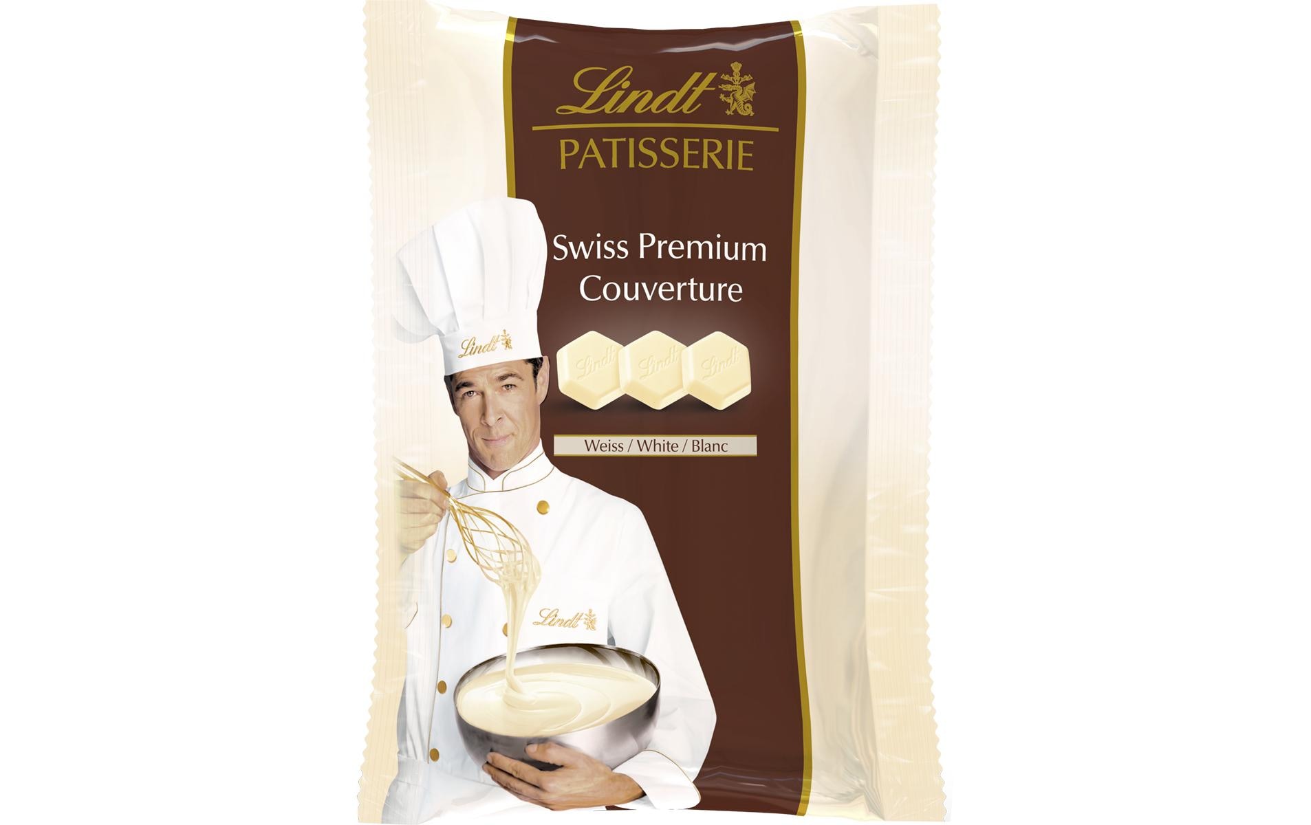 Lindt PATISSERIE Swiss Premium Couverture Weiss 500g