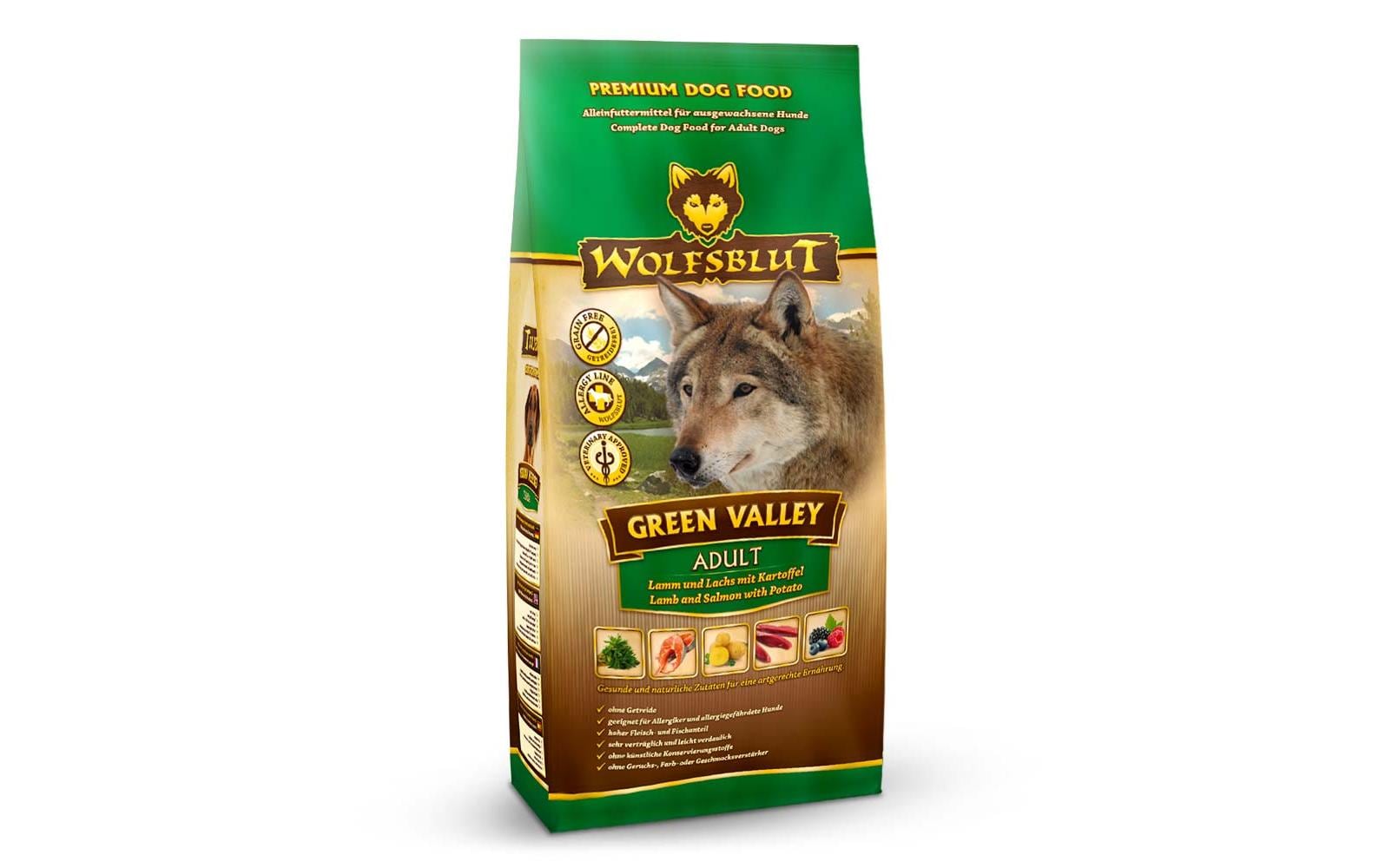 Wolfsblut Dog Green Valley Adult Lamm & Lachs, 12.5kg