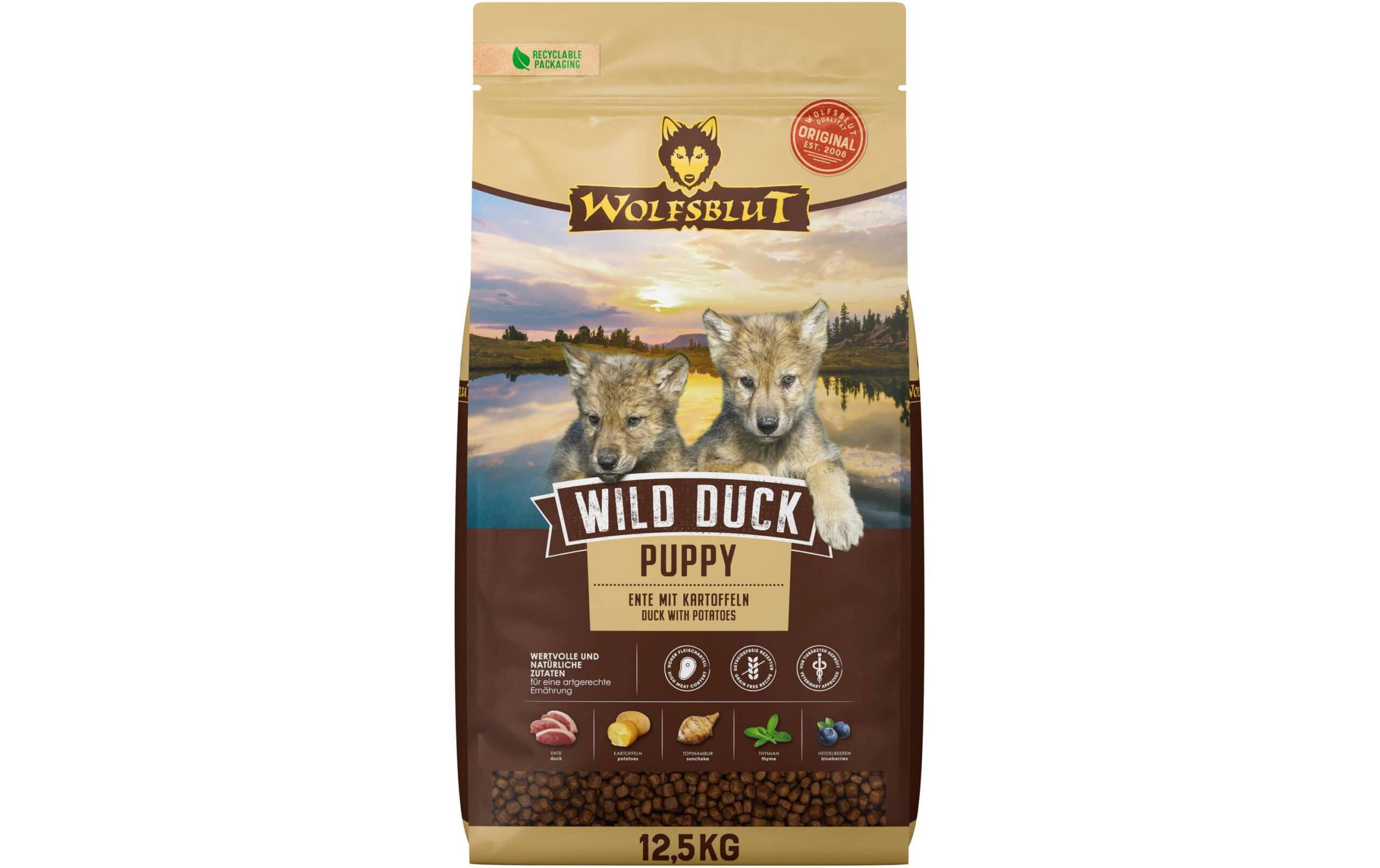 Wolfsblut Dog Wild Duck Puppy Ente & Kartoffel, 12.5kg
