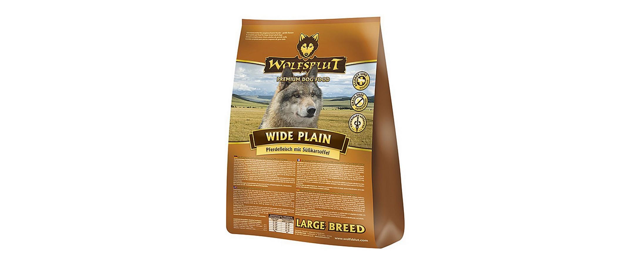 Wolfsblut Dog Wide Plain Large Breed Pferd & Süsskart., 12.5kg