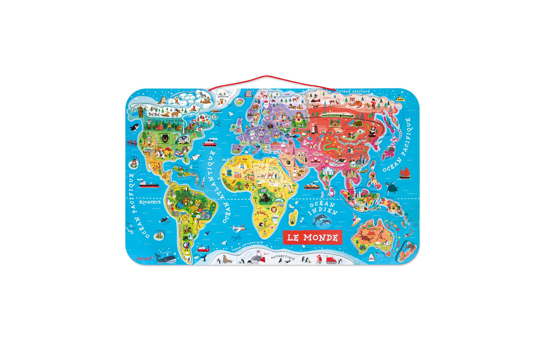 Magnetpuzzle Weltkarte 92tlg. Alter ab: 7 Jahren