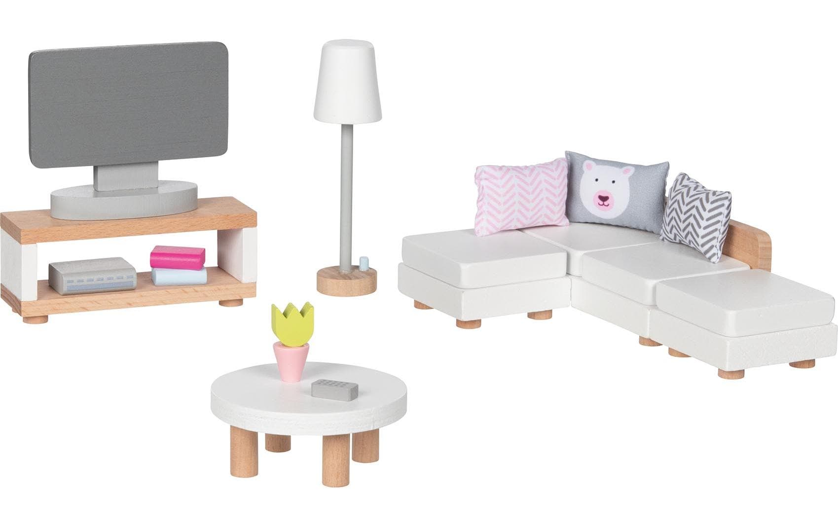 Goki Wohnzimmerausstattung Puppenhaus 15-teilig