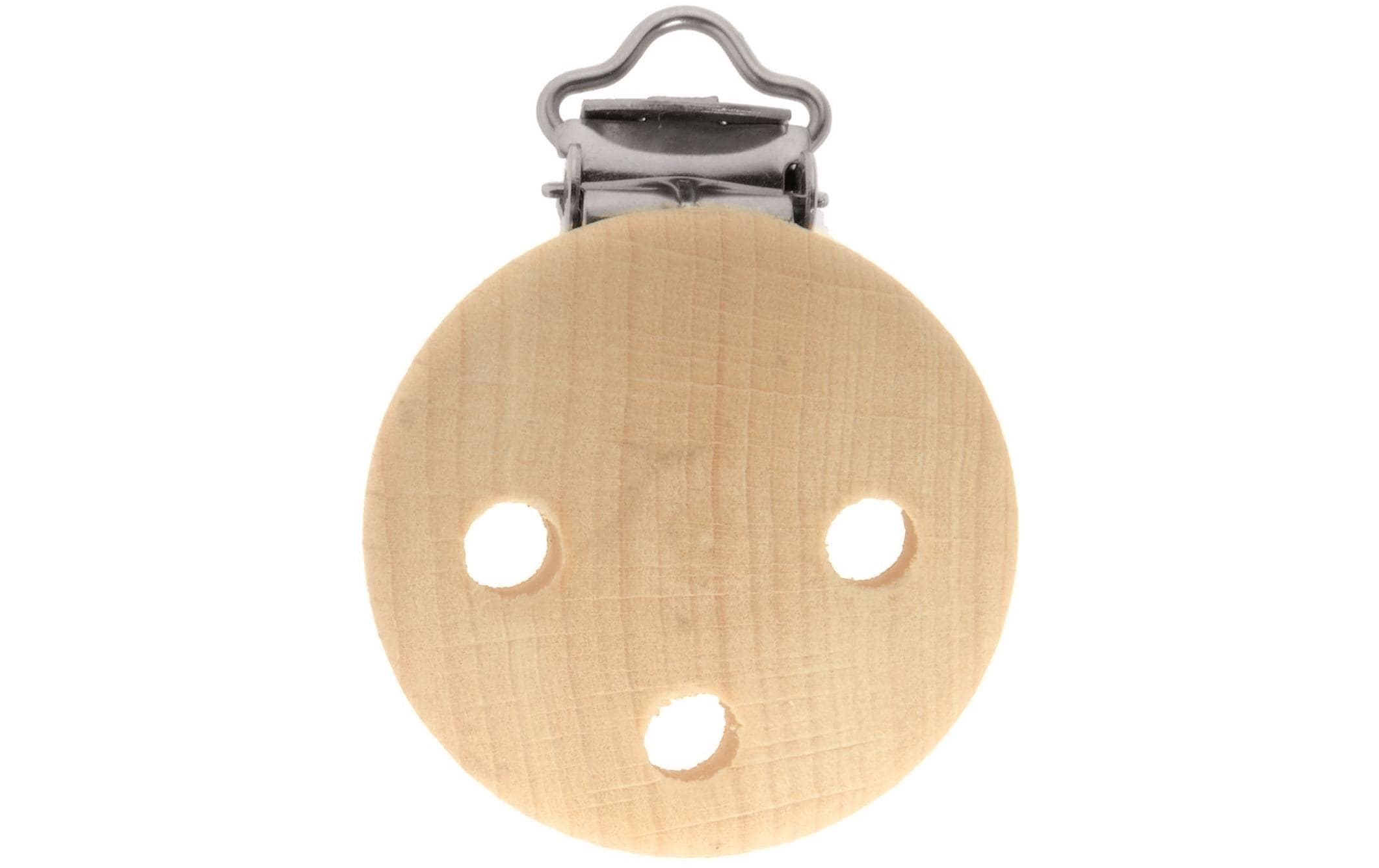 Glorex Schnullerkette Clip Holz, 35 mm, 1 Stk, natur