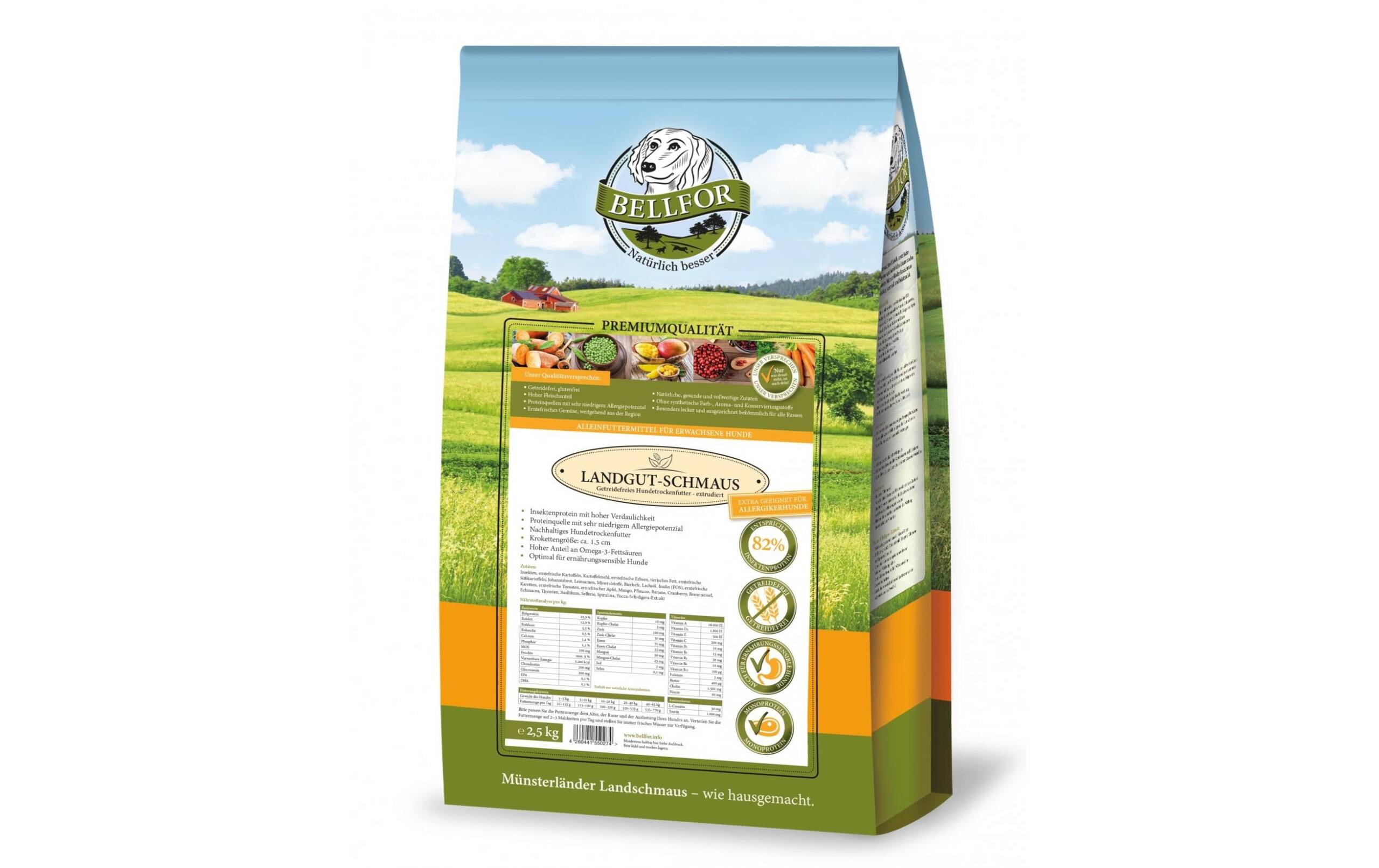 Bellfor Landgut-Schmaus Insekten, hypoallergen 2.5kg – Bild 2