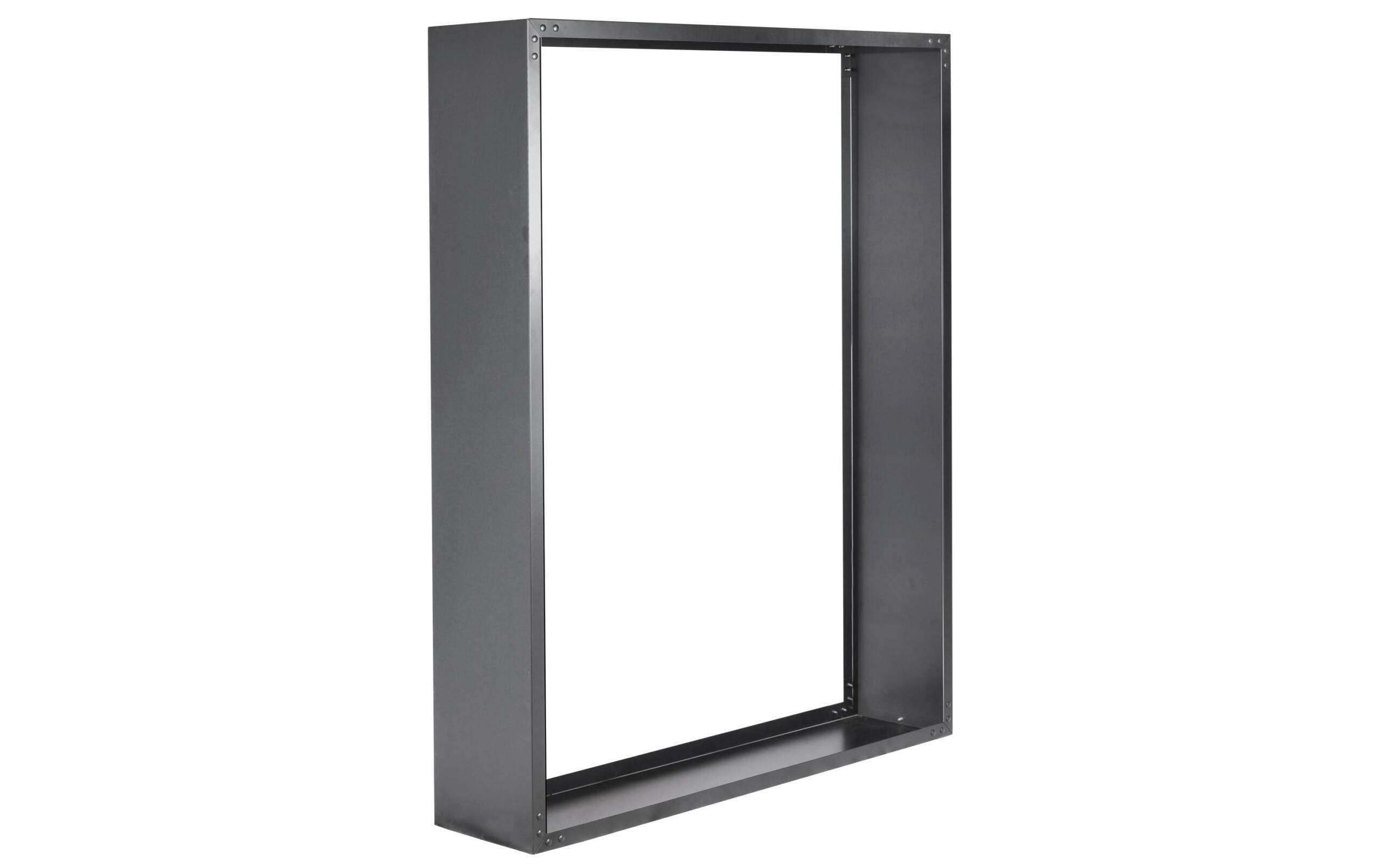 Kaminholzregal Metall schwarz L 144 x B 35 x H 180 cm