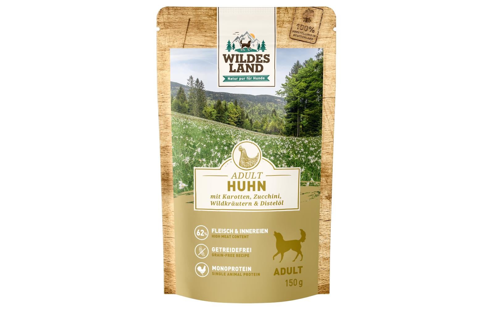 Wildesland Dog Adult Huhn, Karotte, Zuc. 8x150g