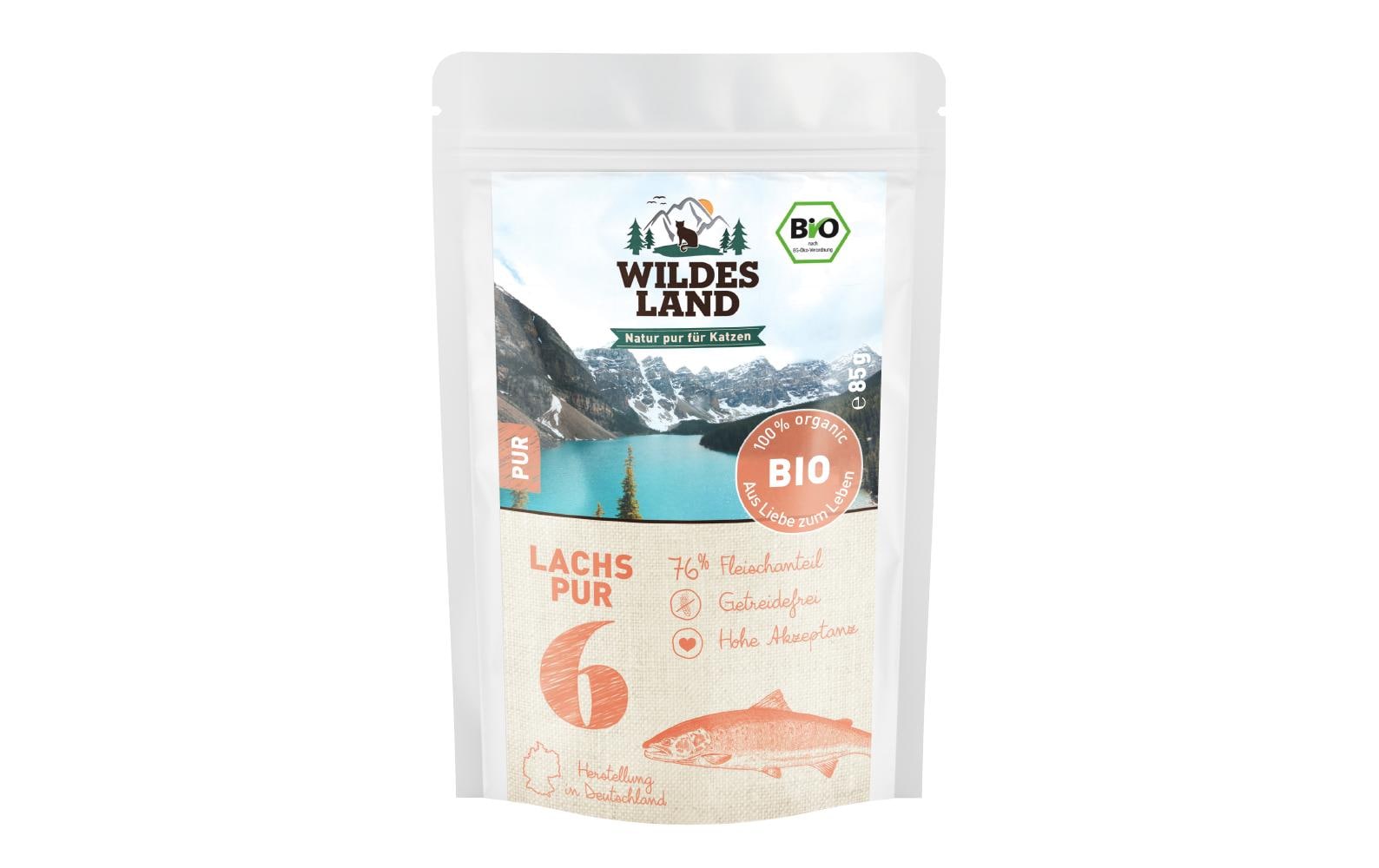 Wildesland Cat Adult BIO Lachs, Lachsöl 85g