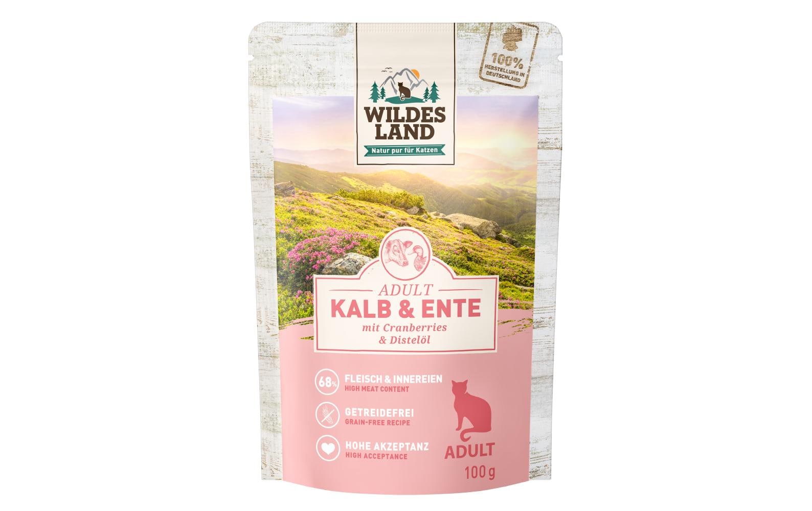 Wildesland Cat Adult Kalb, Ente, Cran. 100g
