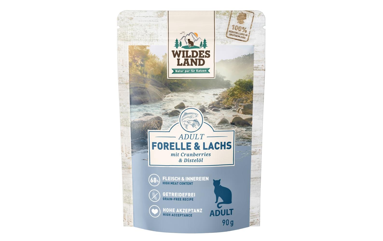 Wildesland Cat Adult Forelle, Lachs, Cran. 12x90g