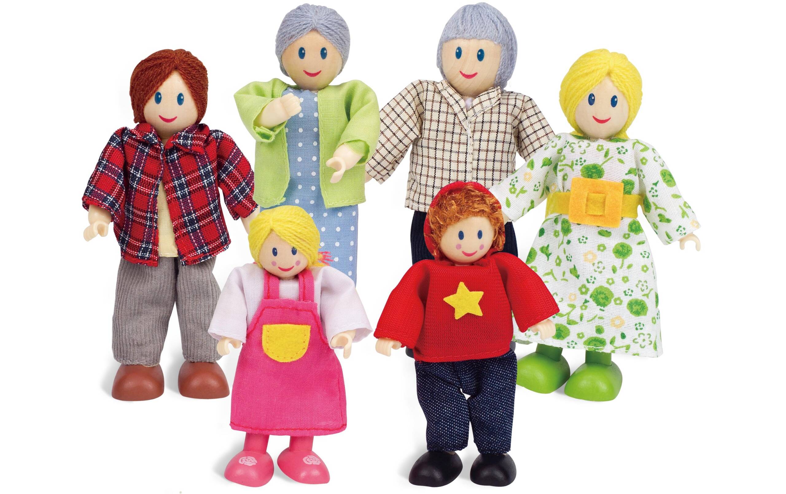 Hape Puppenfamilie helle Hautfarbe 6tlg. Alter ab: 3