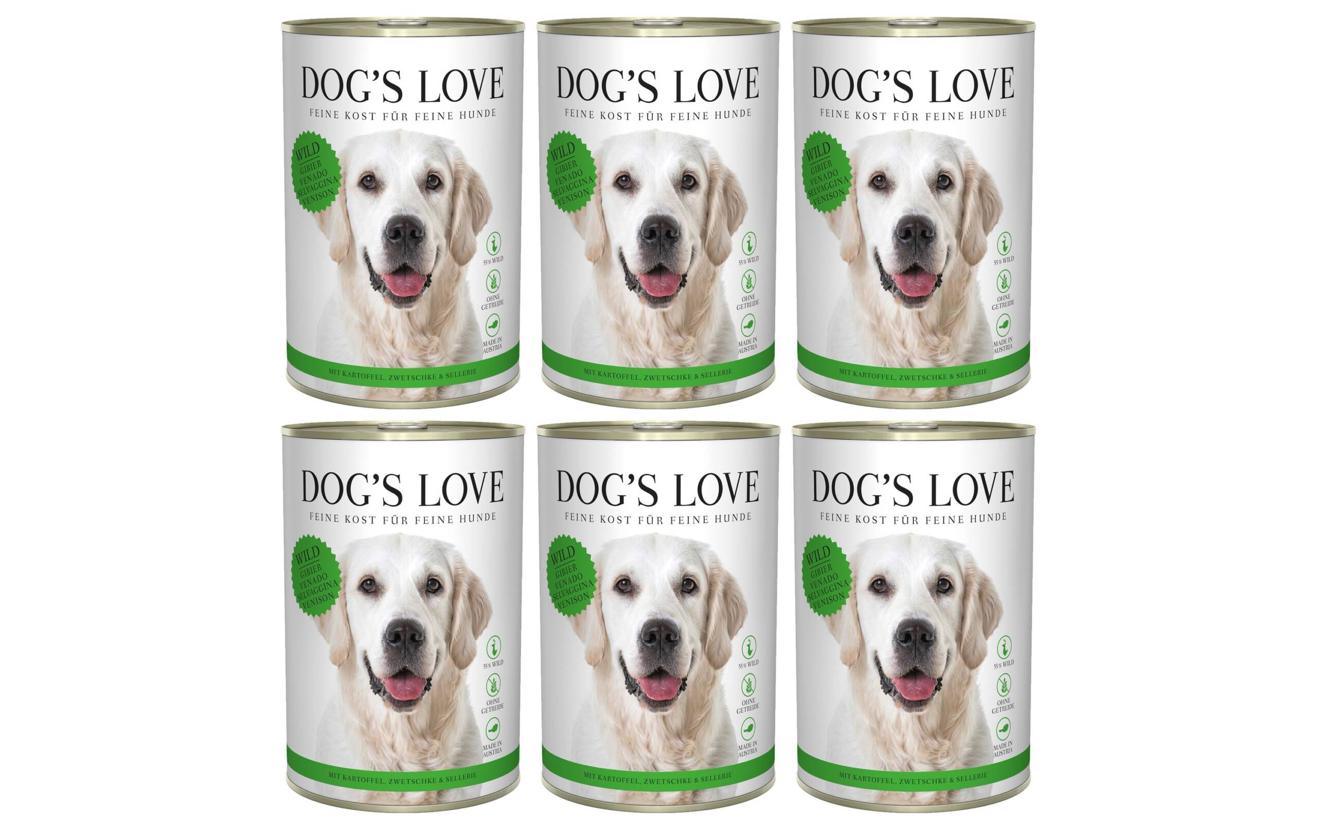 Dogs Love Nassfutter Adult Cla. Wild Kit 6x400g – Bild 2