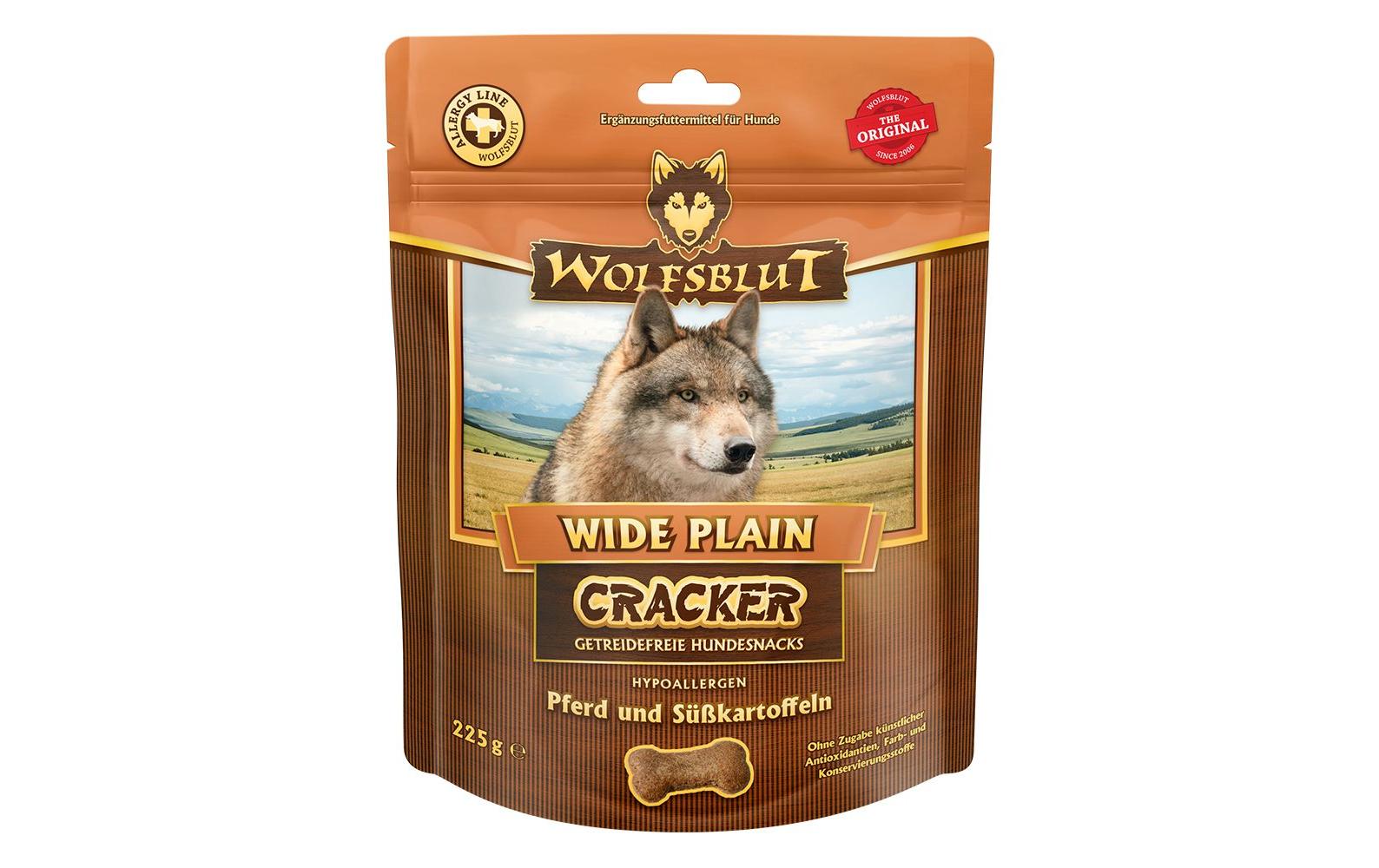 Wolfsblut Dog Cracker Wide Plain Pferd mit Süsskartoffel 225g