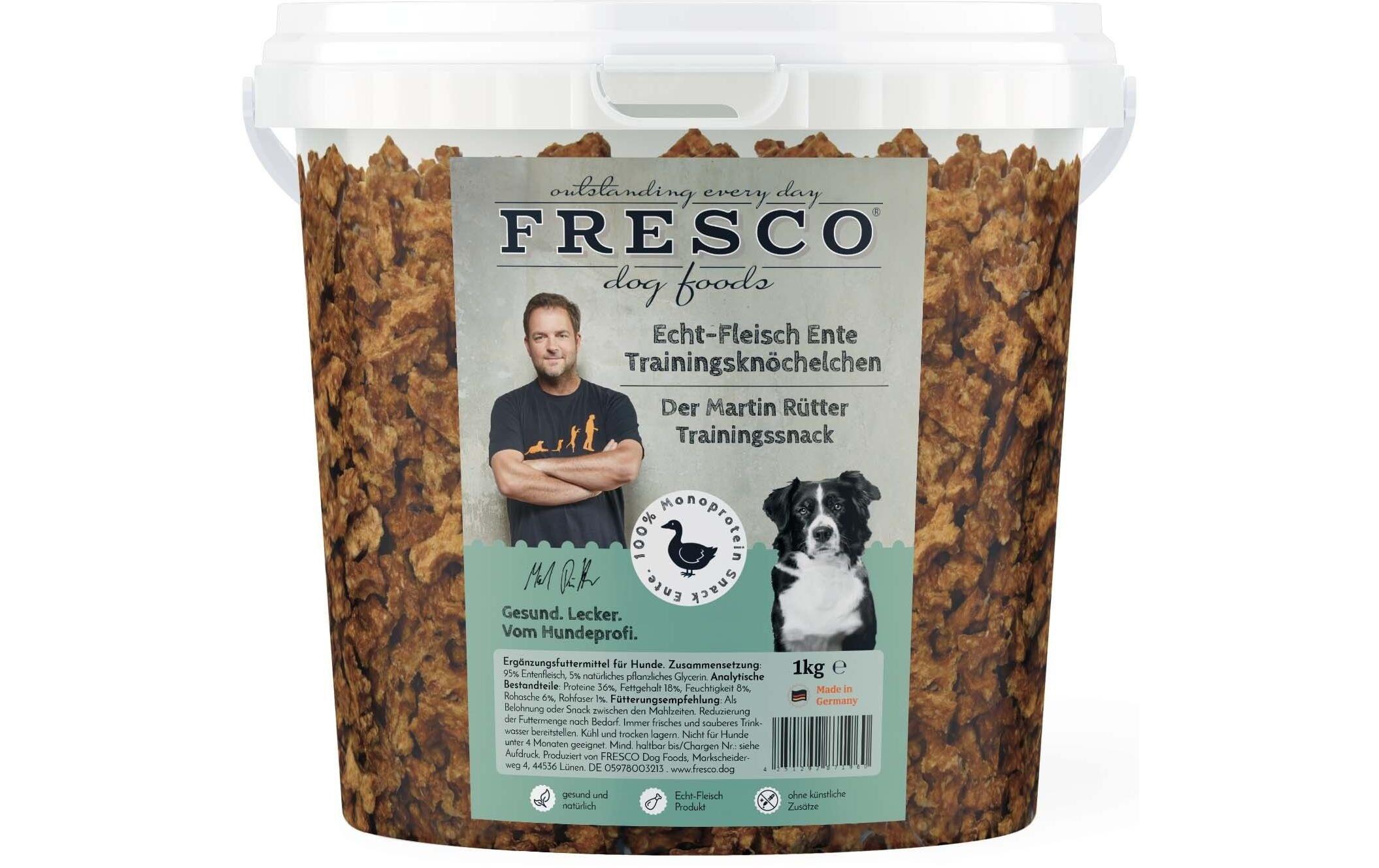 Fresco Martin Rütter Trainingsknöchelchen Ente, Eimer, 1kg