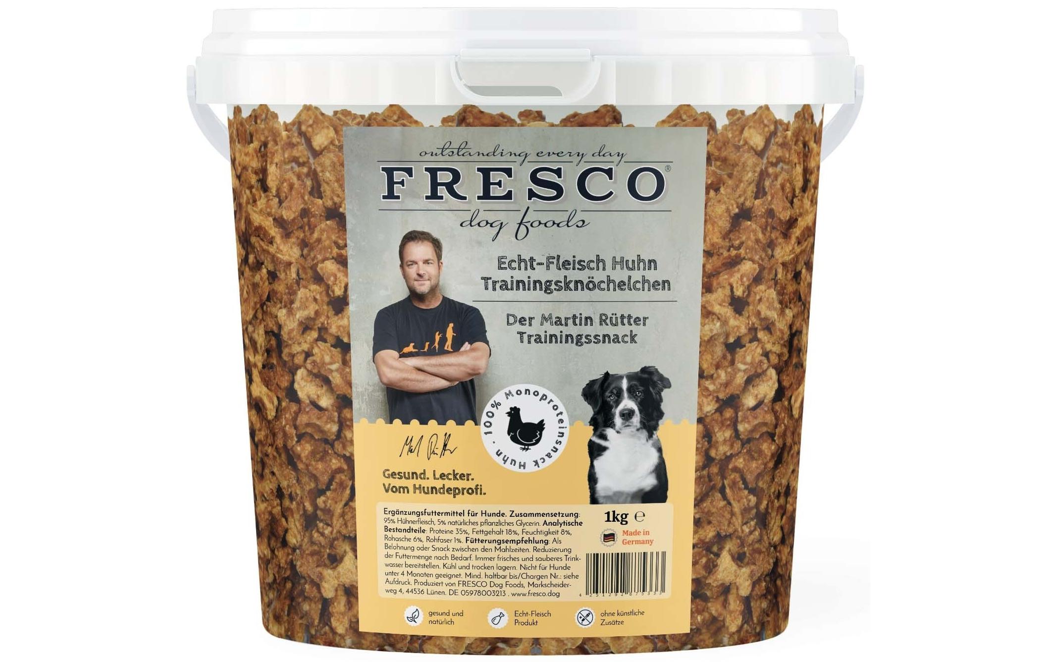 Fresco Martin Rütter Trainingsknöchelchen Huhn, Eimer, 1kg