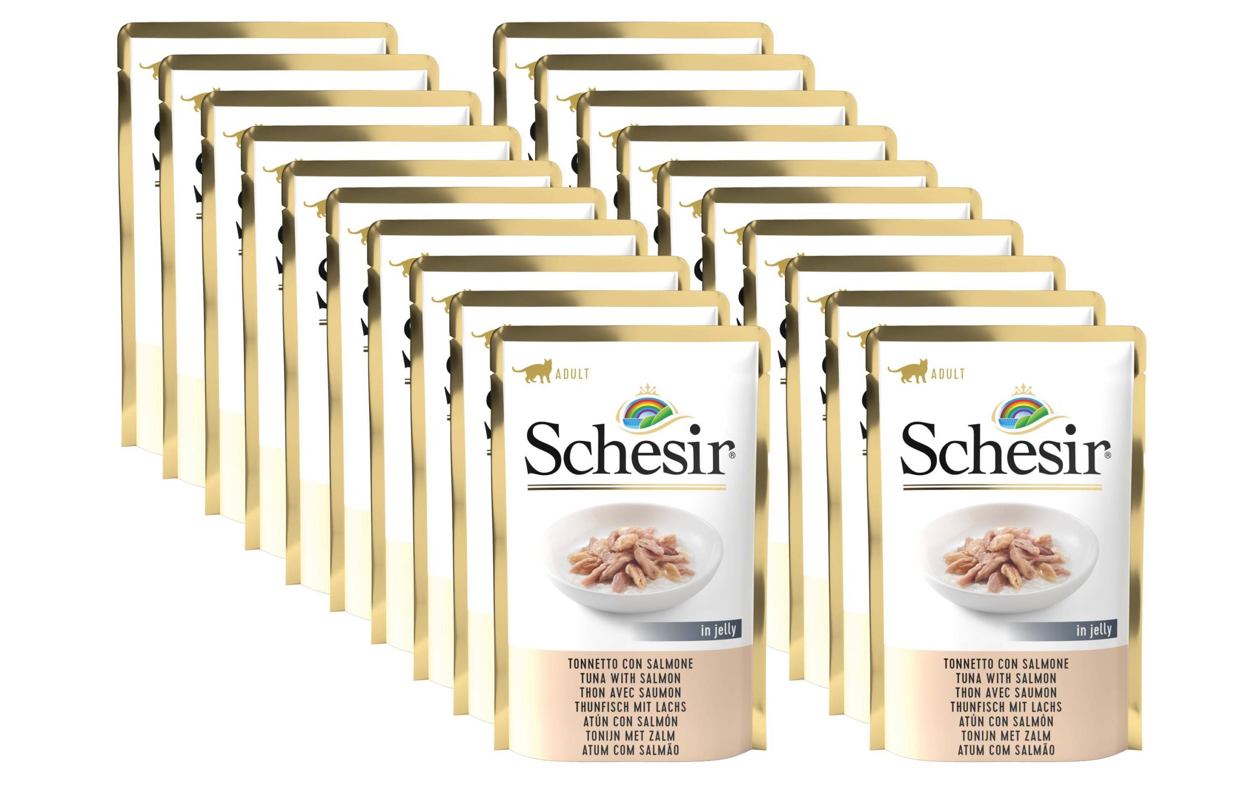 Schesir Cat Thunfisch, Lachs Gelée Kit 20x85g