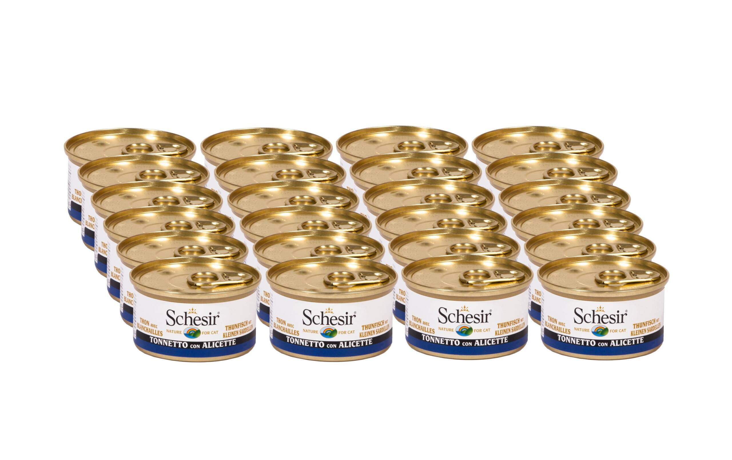 Schesir Cat Thunfisch, Sardellen Brühe Kit 24x85g