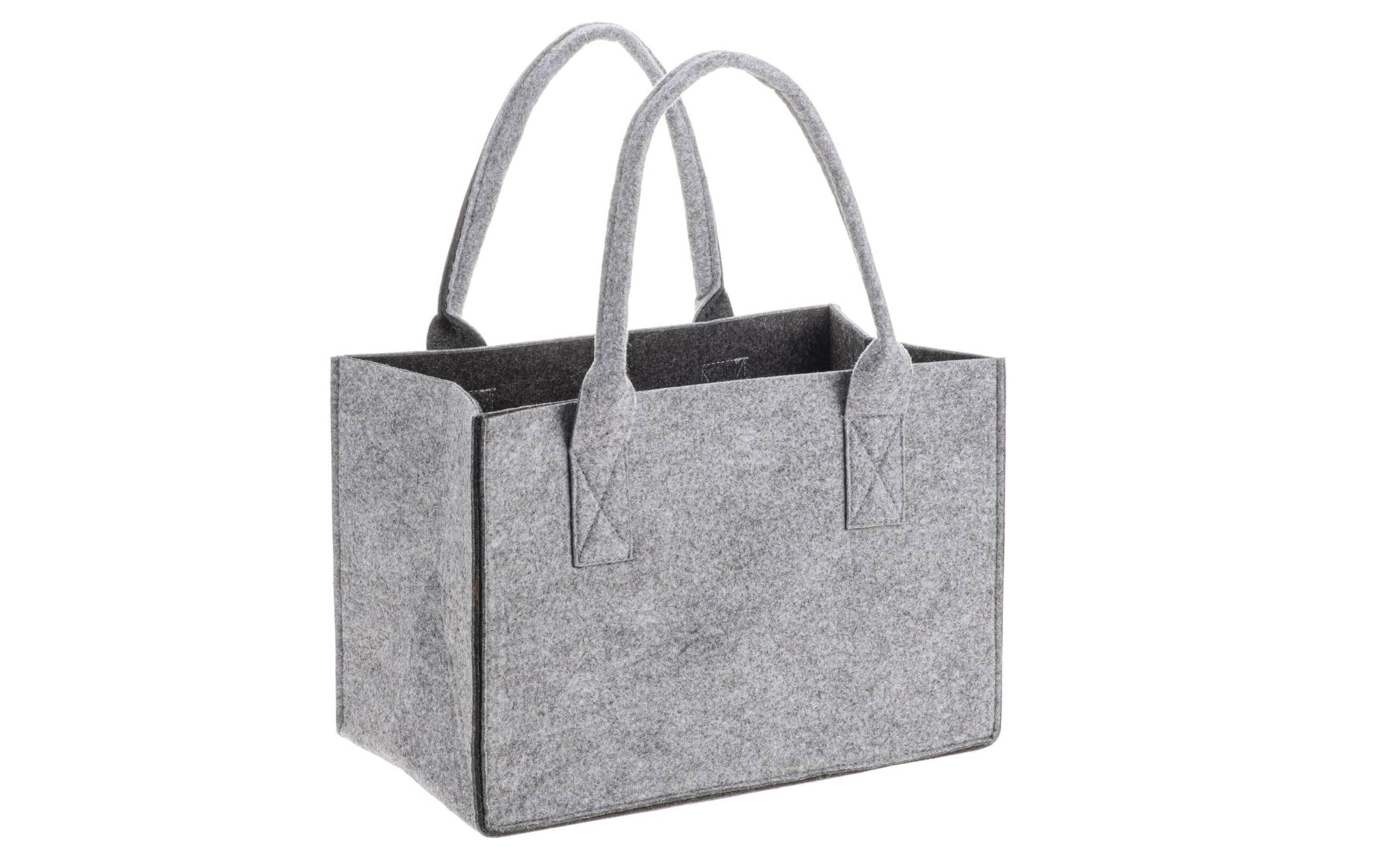 Glorex Filztasche, bicolor, grau/anthrazit H 26 x B 38 x T 24 cm