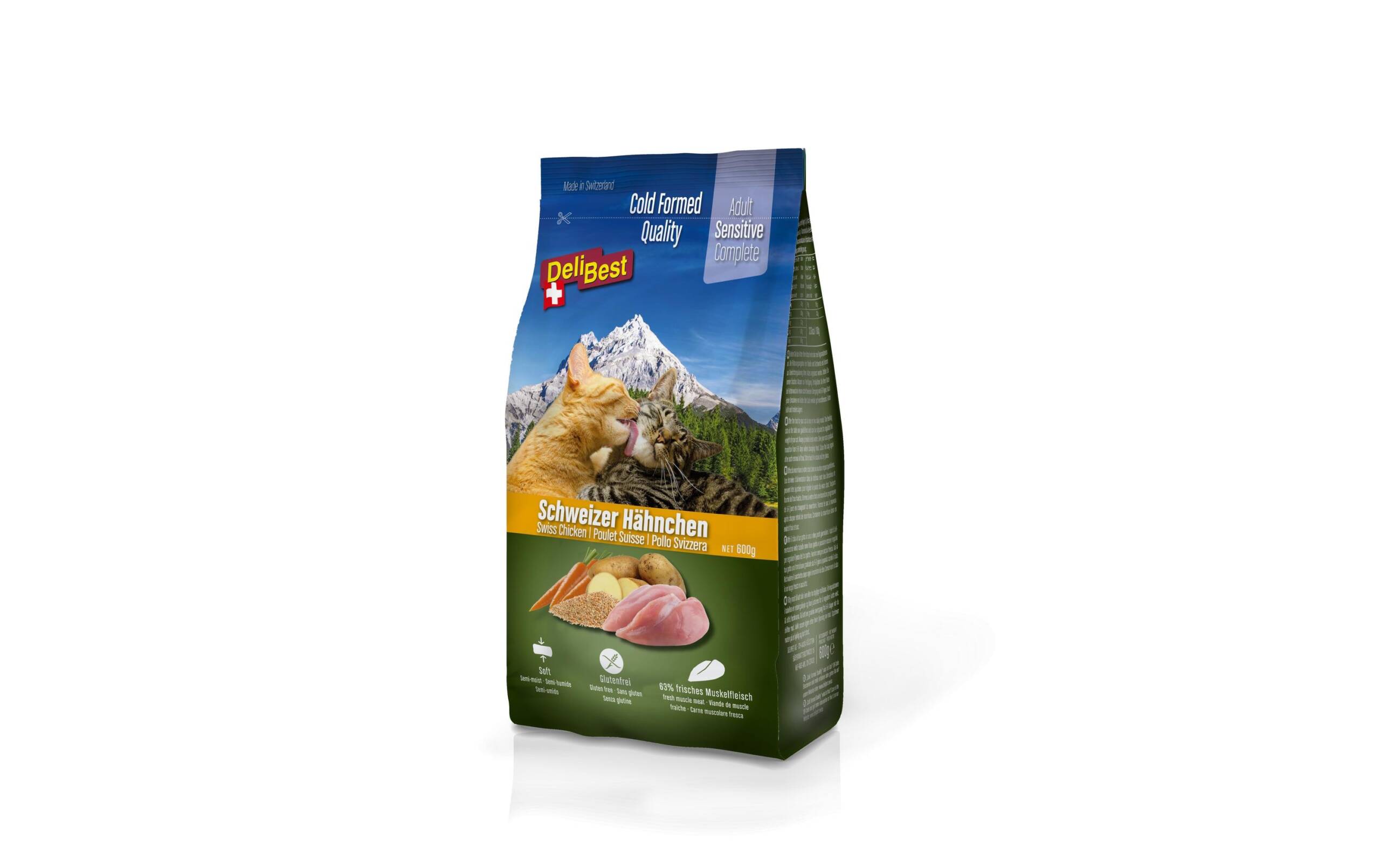 DeliBest Premium Complete Sensitive Cat Huhn, 600 g