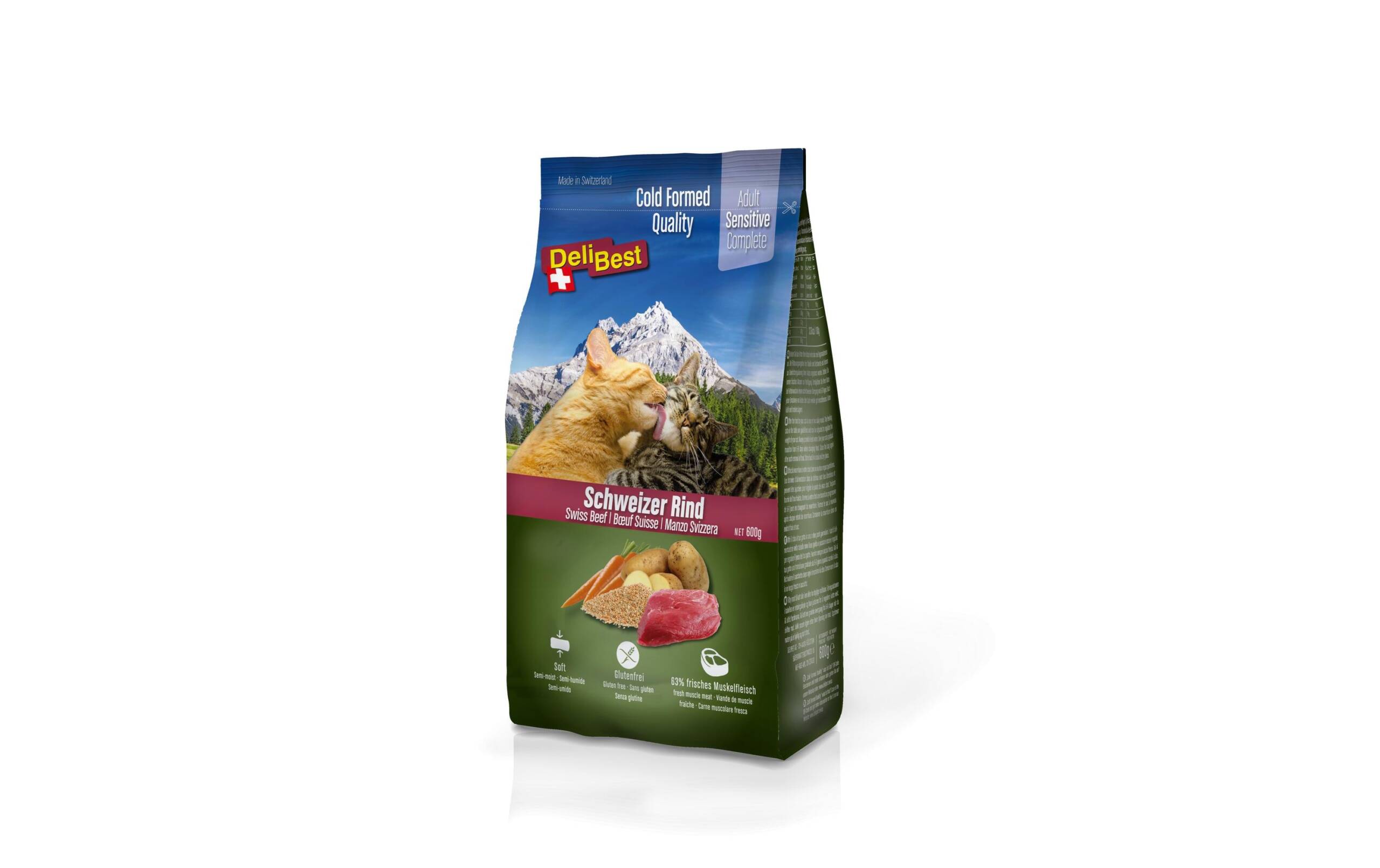 DeliBest Premium Complete Sensitive Cat Rind, 600 g – Bild 2