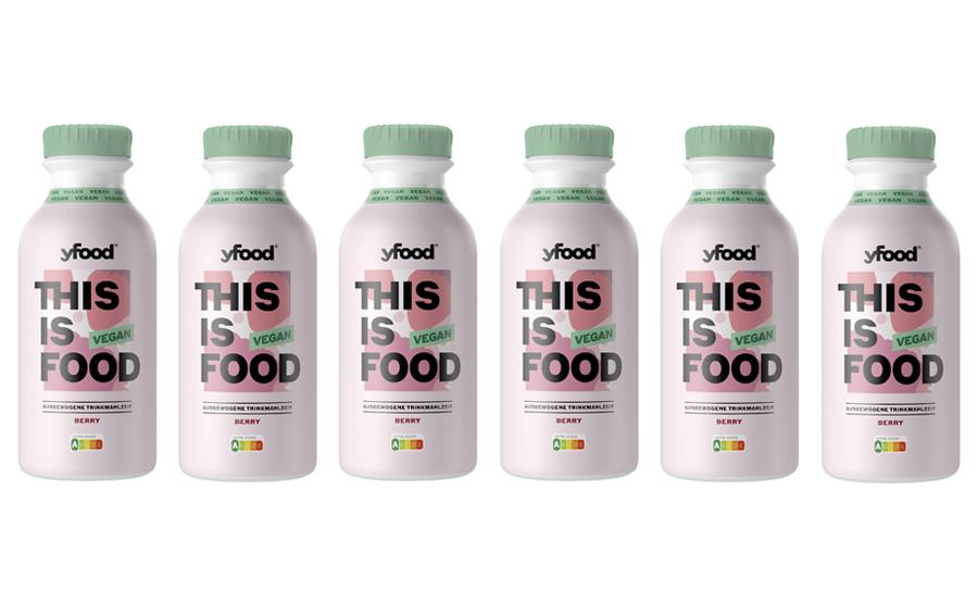 YFood Vegane Trinkmahlzeit Berry 6 x 500ml
