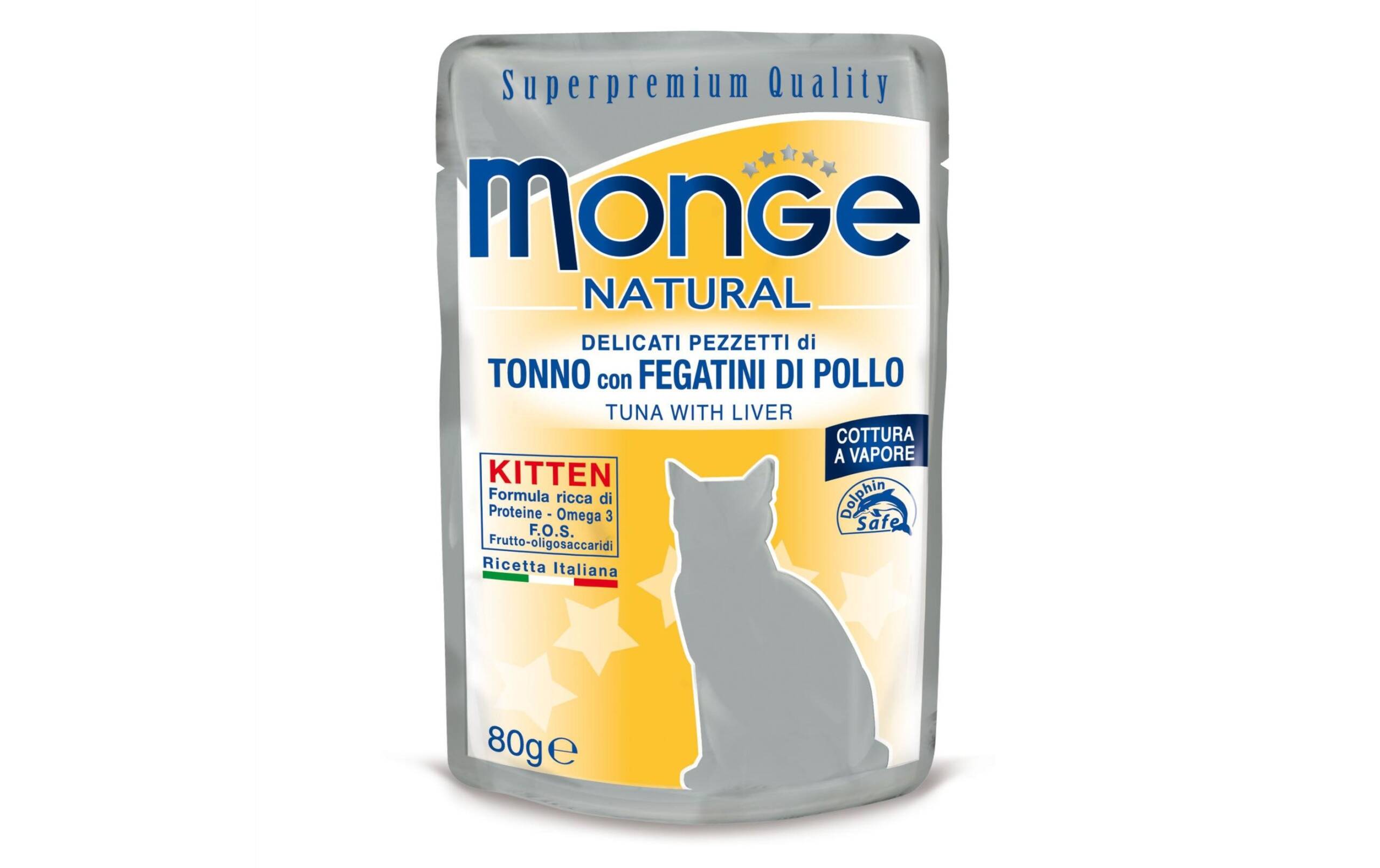Monge Cat Natural Kitten 80g Thunfisch&Leber, Ergänzungsfutter