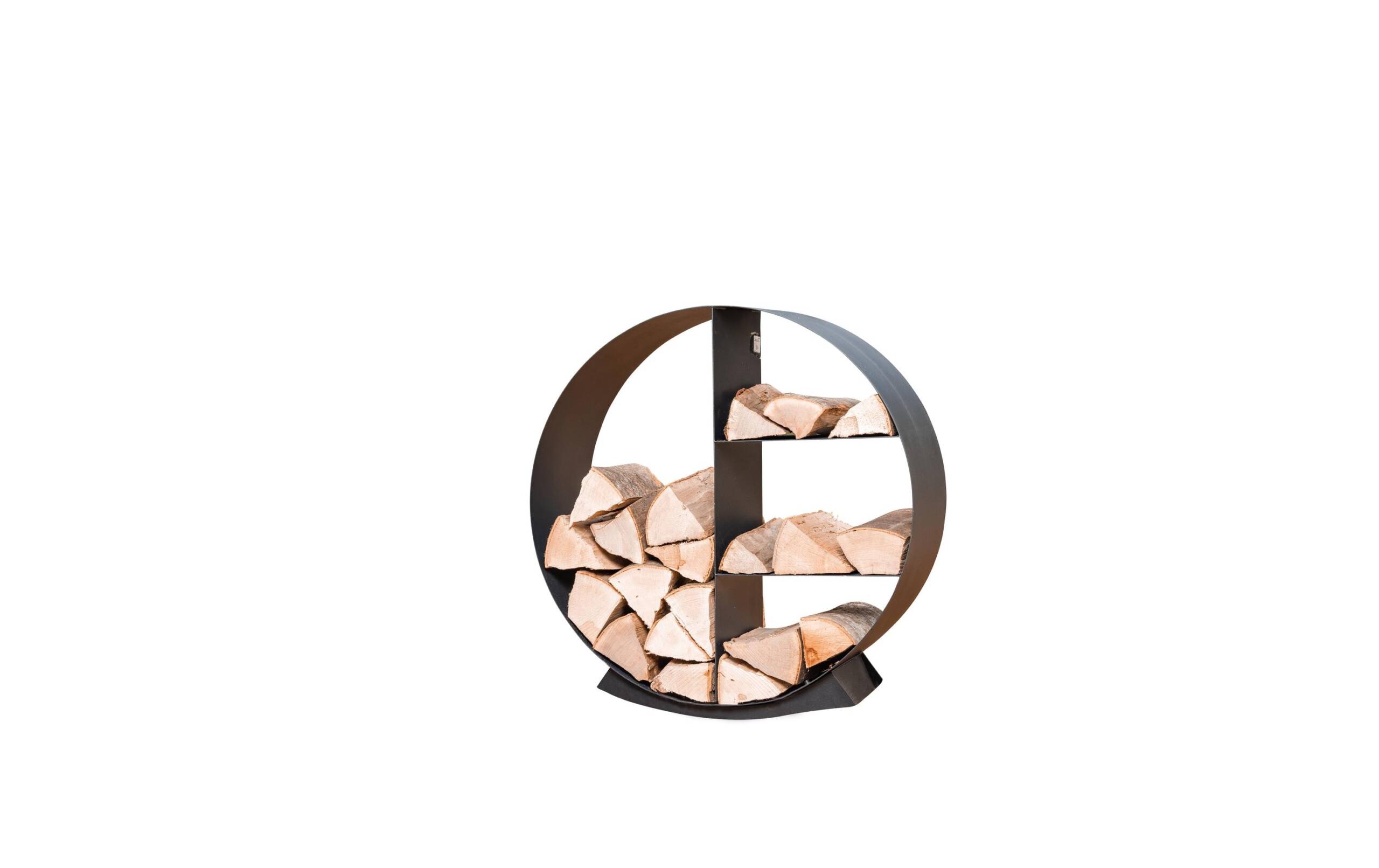 Kaminholzregal Hestia schwarz