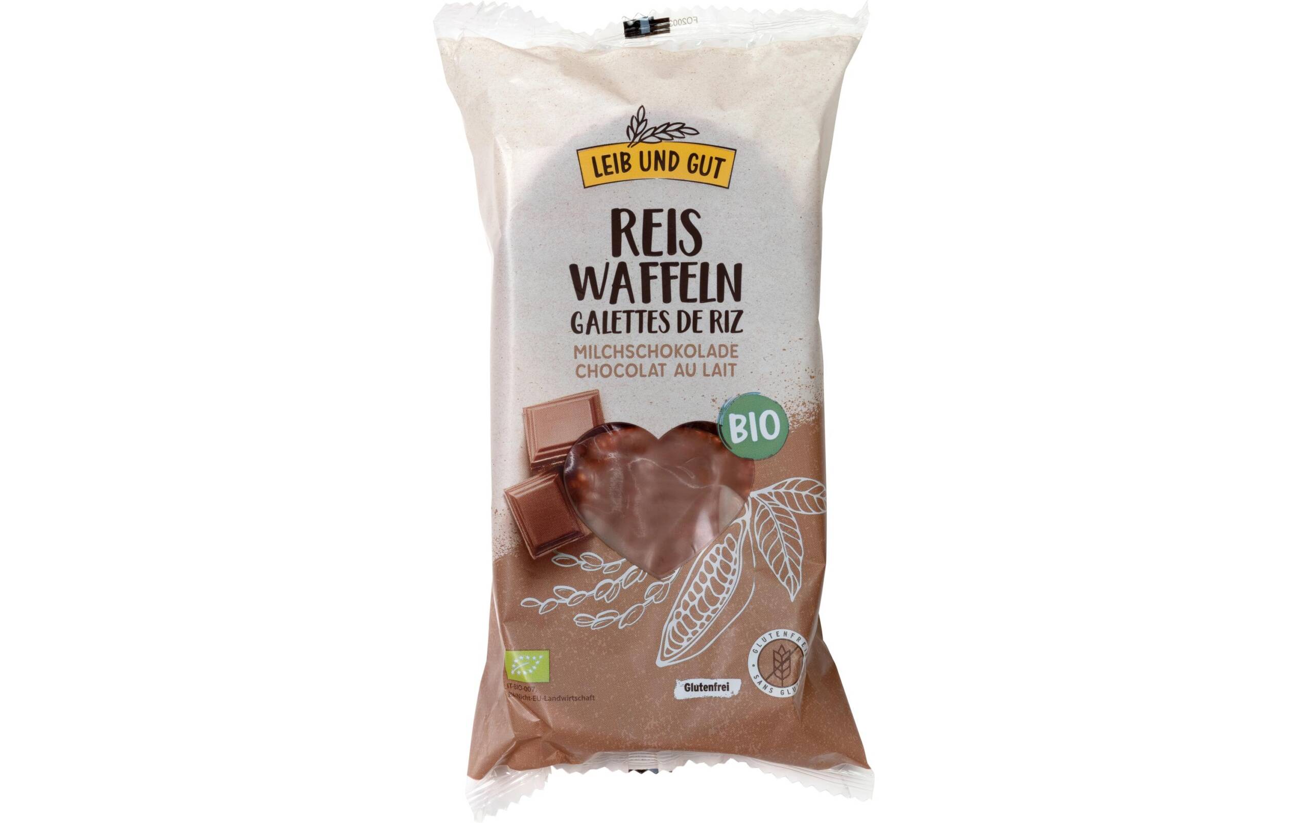Reiswaffeln mit Milchschokoladenüberzug BIO 100 g