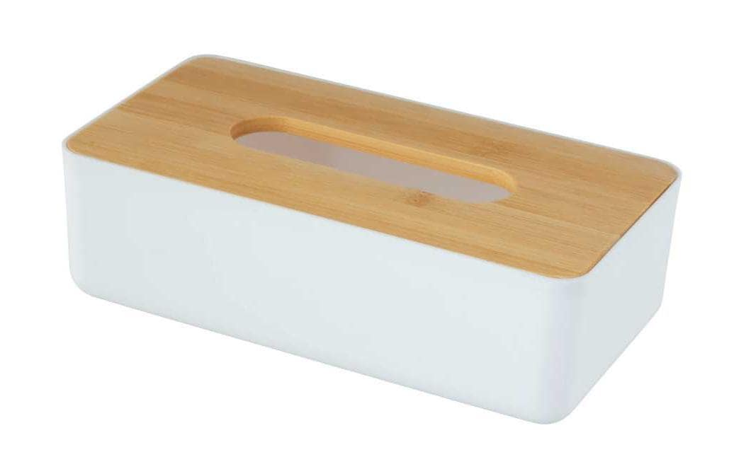 Wenko Kosmetiktuchbox Rotello Weiss, Bambus/ Kunststoff