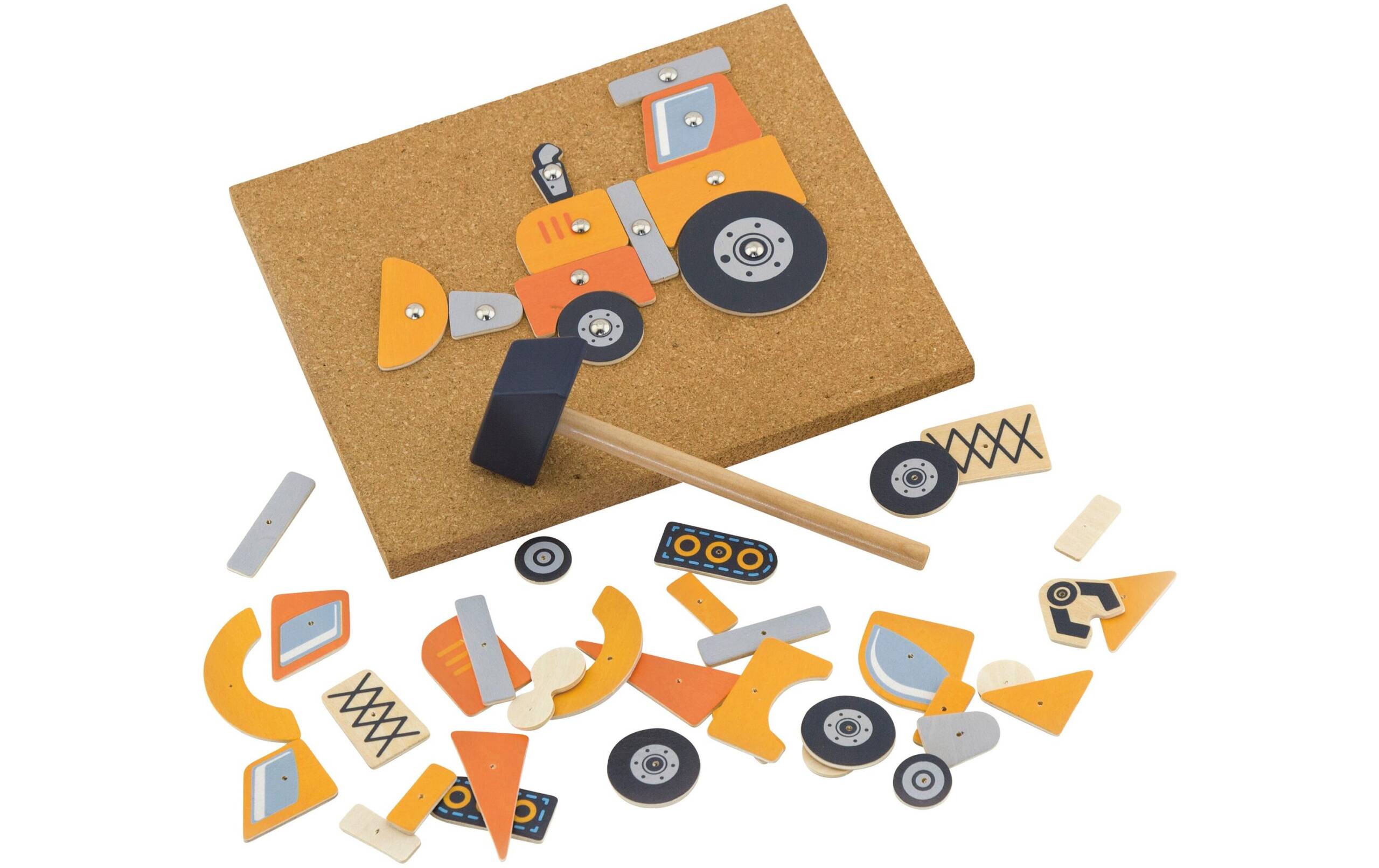 Hammerspiel Fahrzeug mit Holzteilen