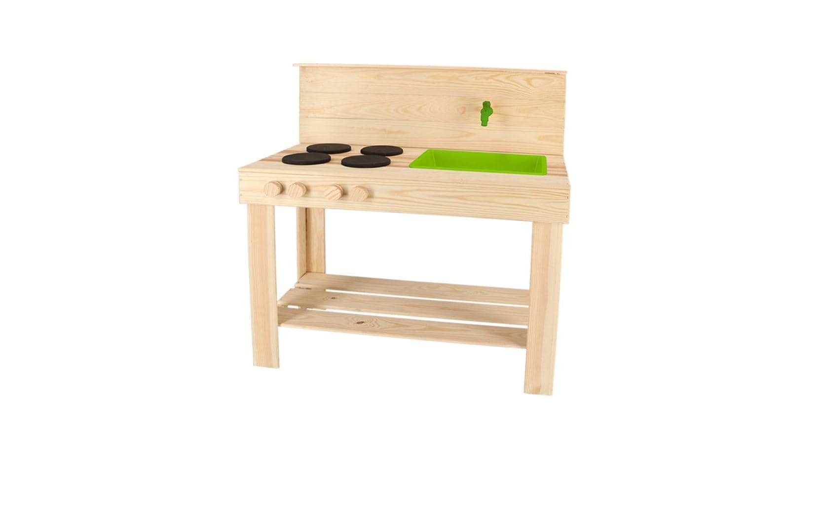 Esschert Design Matschküche, Holz 78x43x87 cm, Gardiniaschlauch-Anschluss