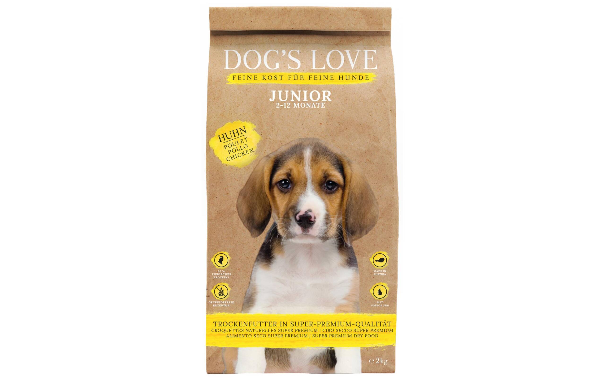 Dogs Love Trockenfutter Junior Huhn, 2kg – Bild 2