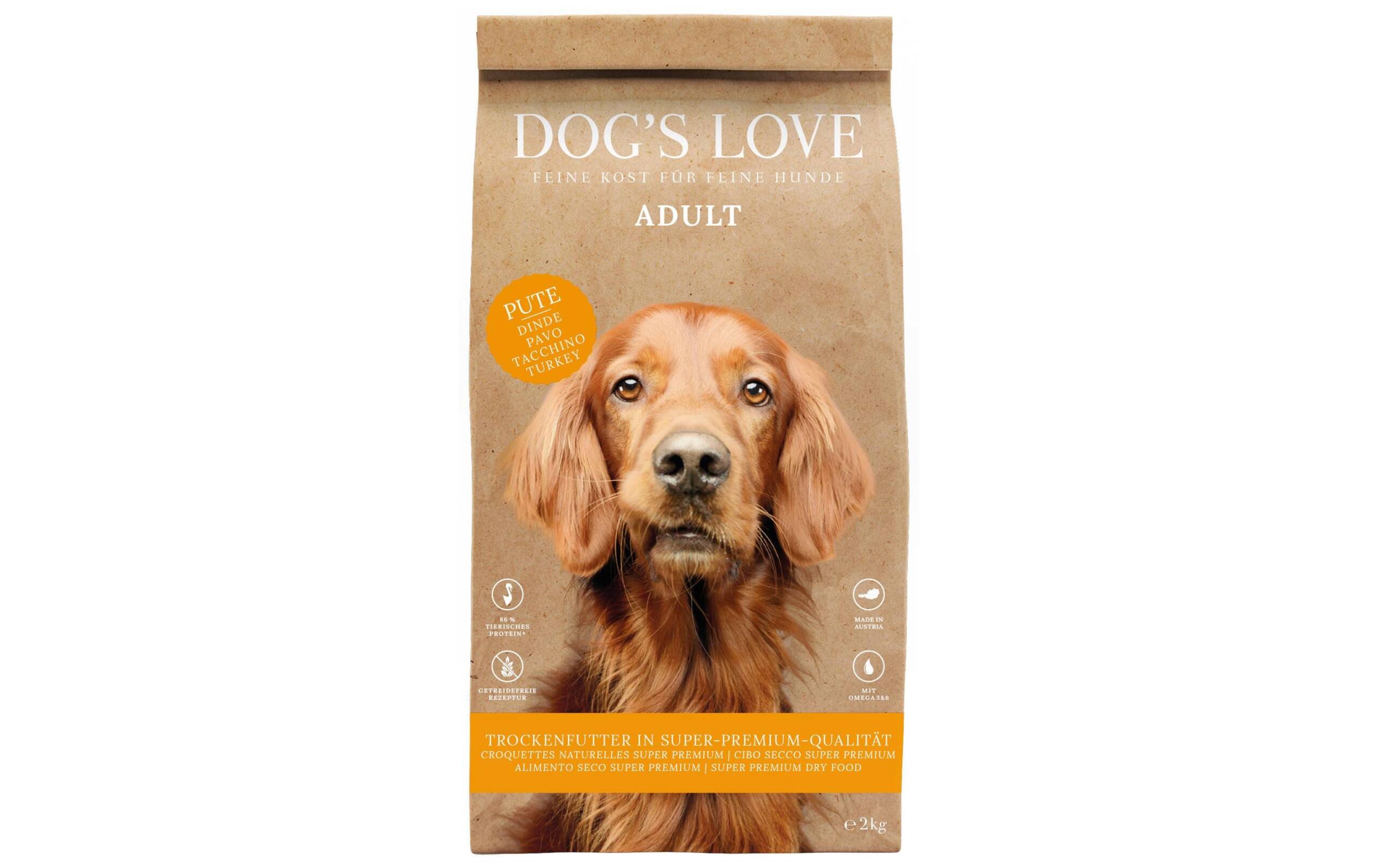 Dog's Love, Trockenfutter Adult, Pute, 2 kg Pute, 2kg – Bild 2