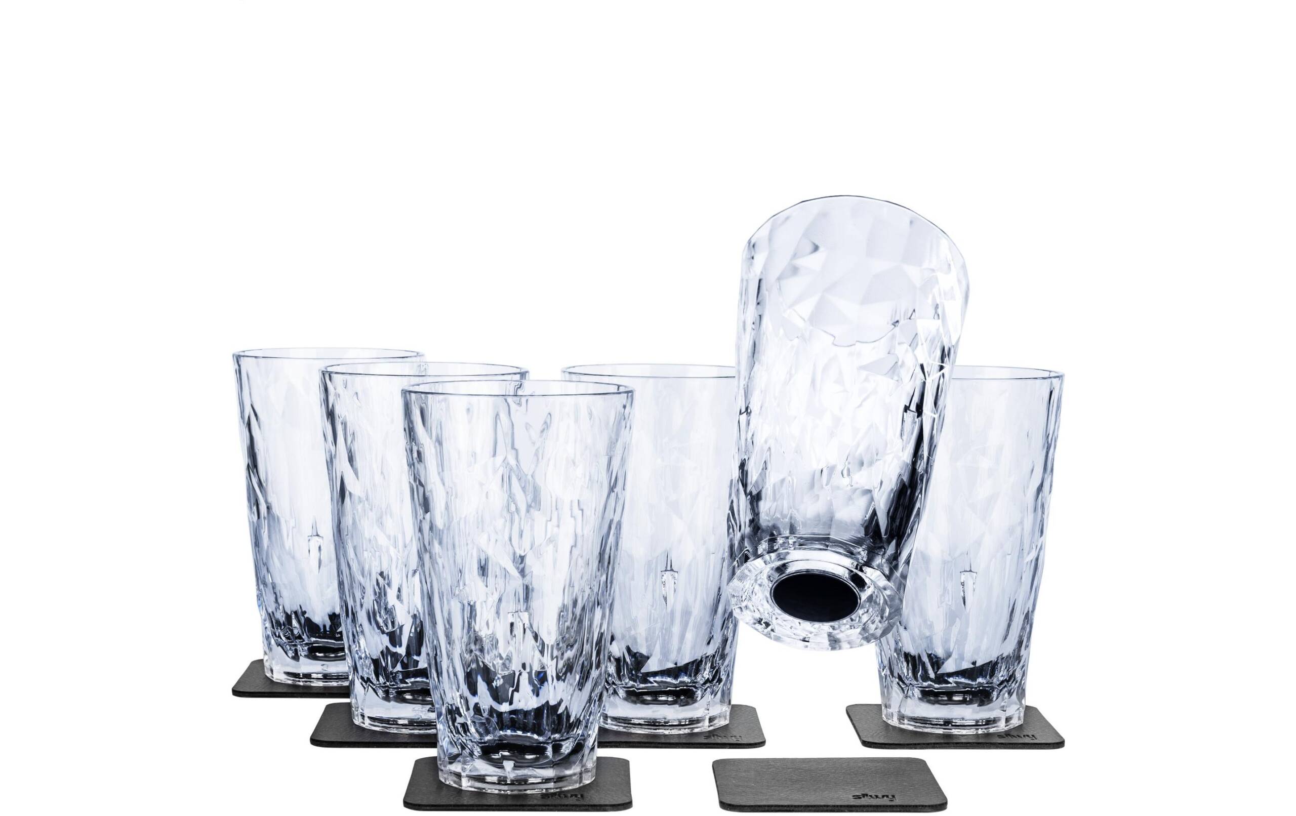 Magnet-Kunststoffgläser LONGDRINK (6er-Set) Hightech