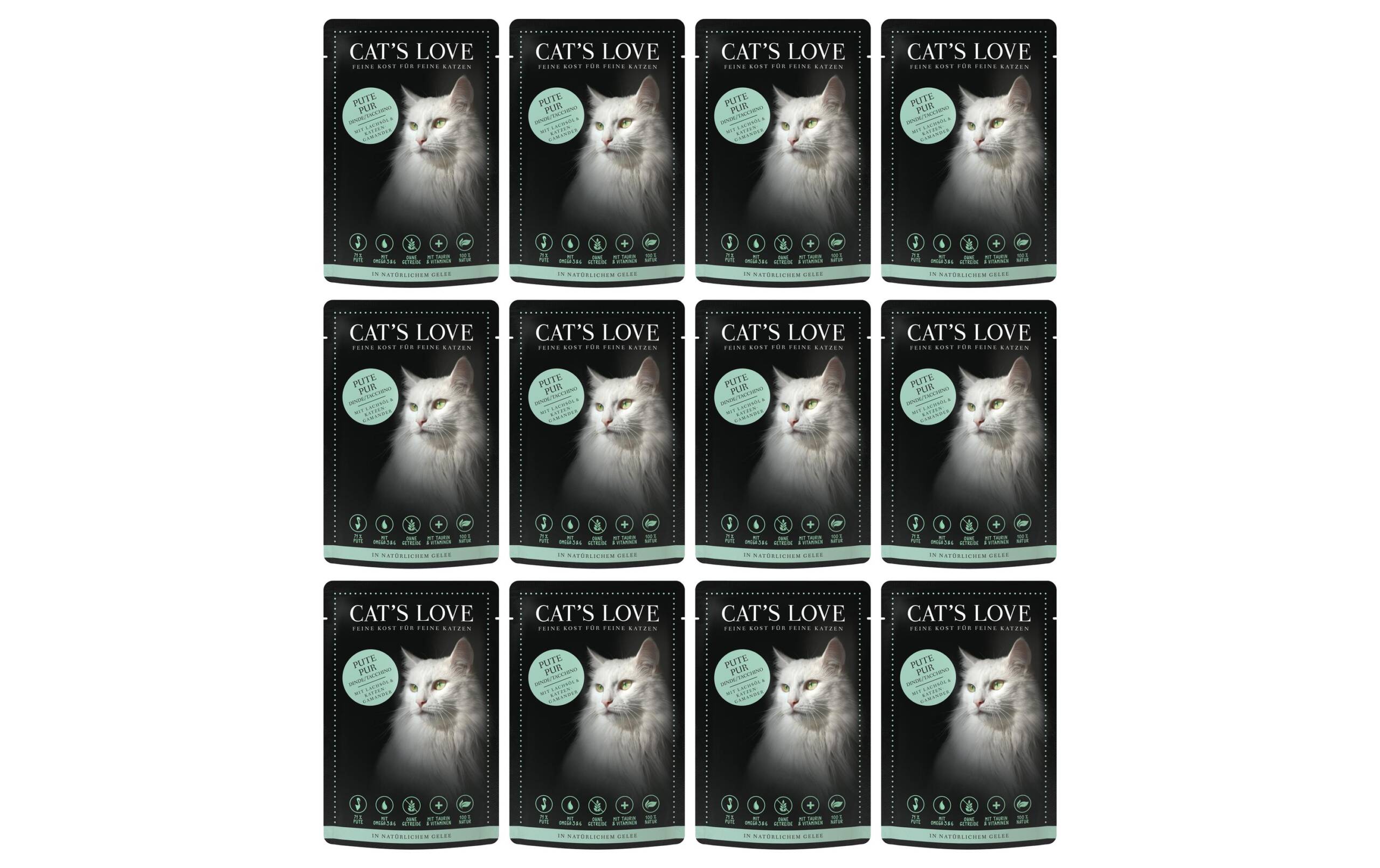 Cats Love Adult Truthahn Pur 12x85g Kit – Bild 2