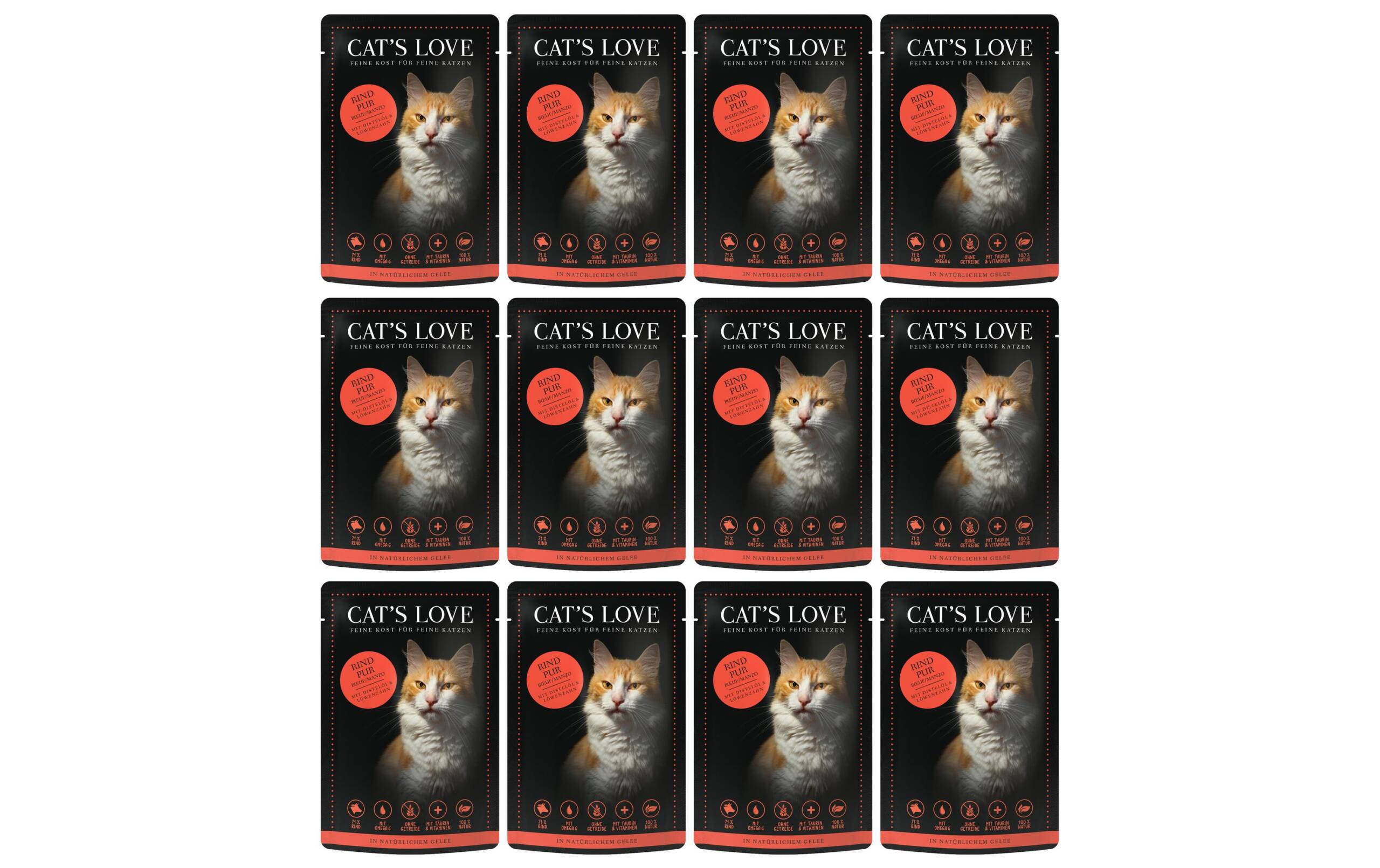 Cats Love Adult Rind Pur 12x85g Kit