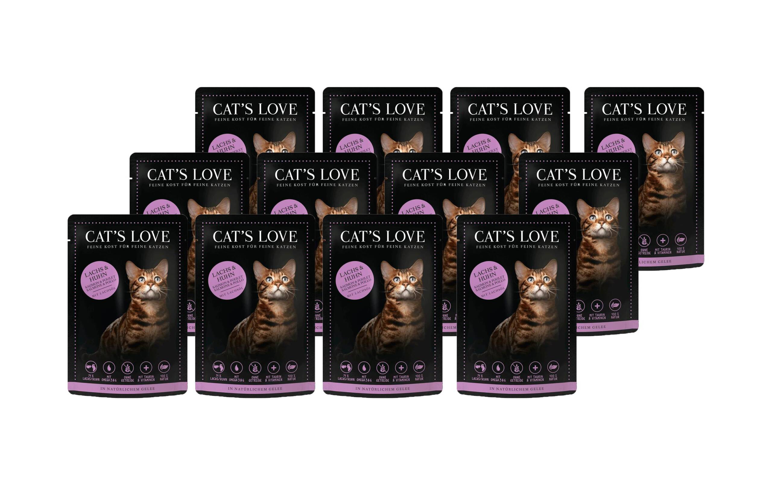 Cats Love Adult Lachs & Huhn 12x85g Kit