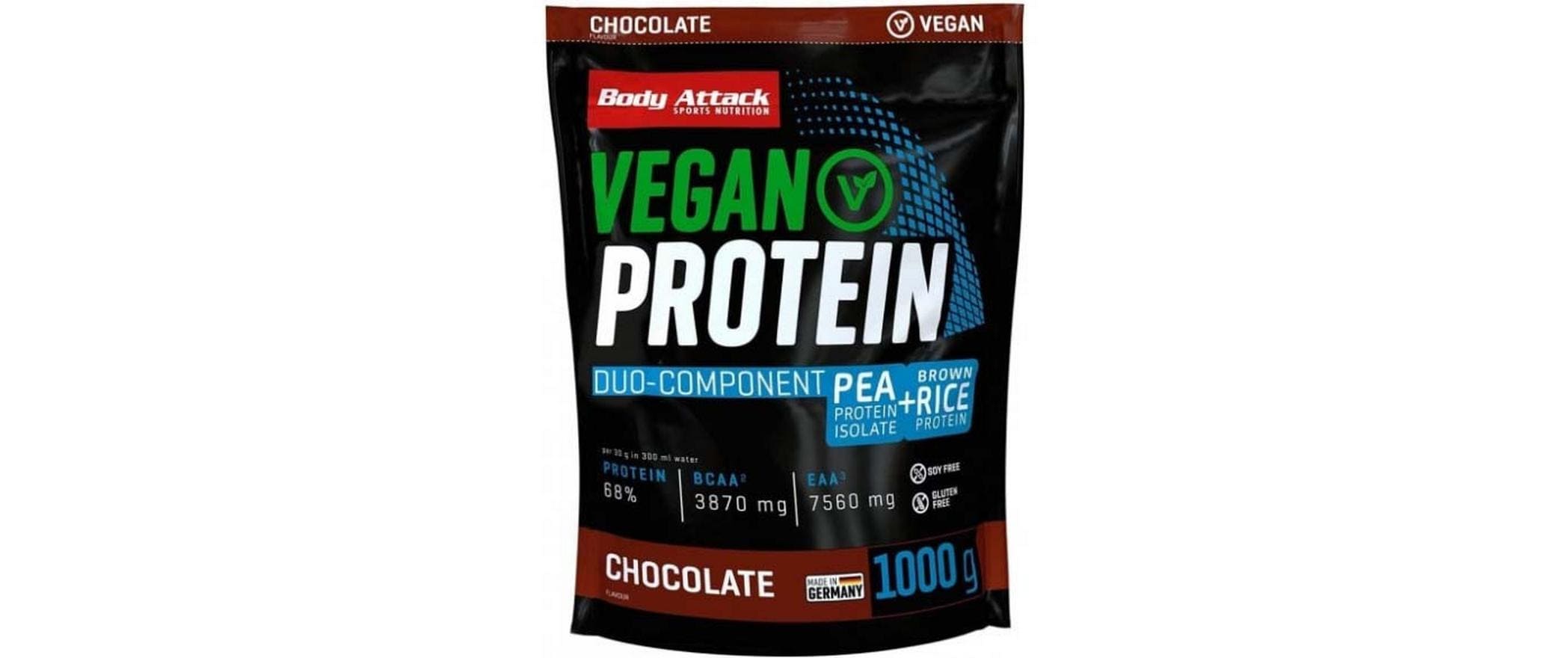 Body Attack Vegan Protein (1000g Beutel) Geschmack: Chocolate