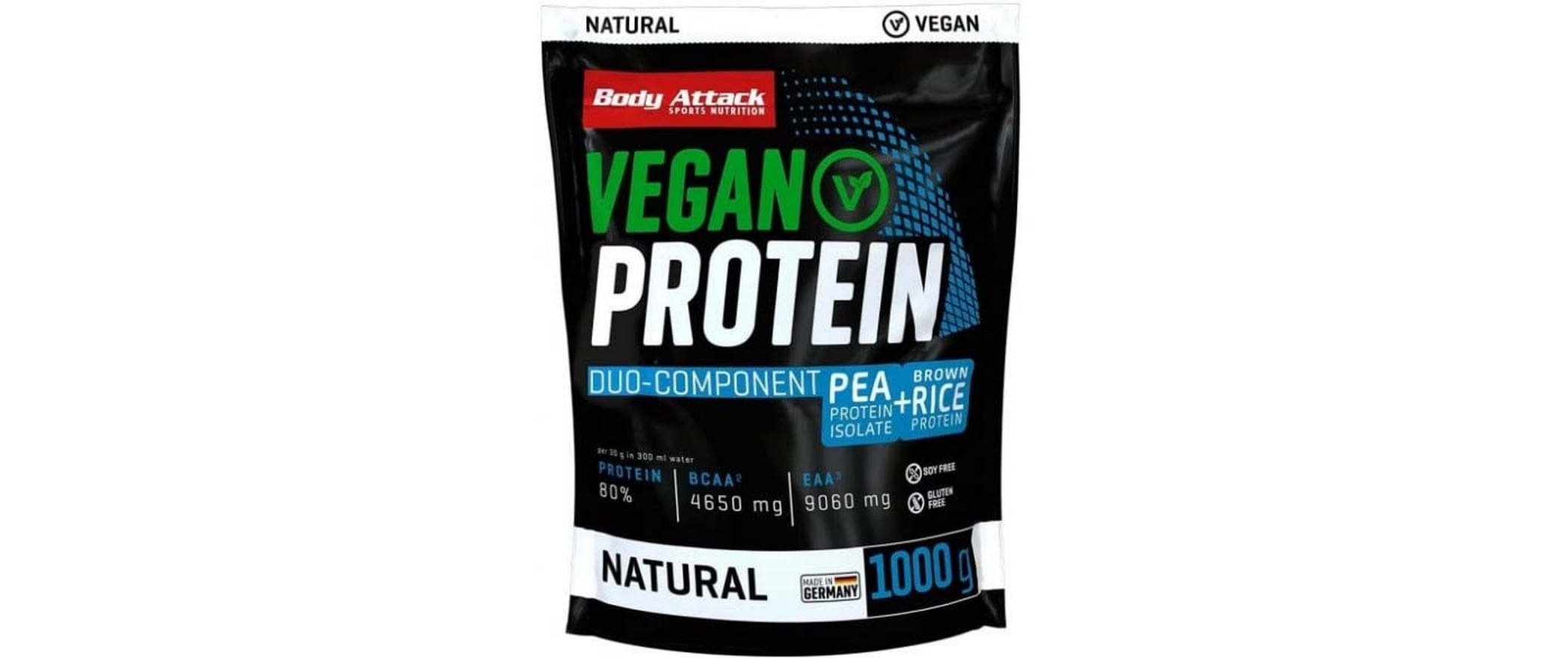 Body Attack Vegan Protein (1000g Beutel) Geschmack: Neutral
