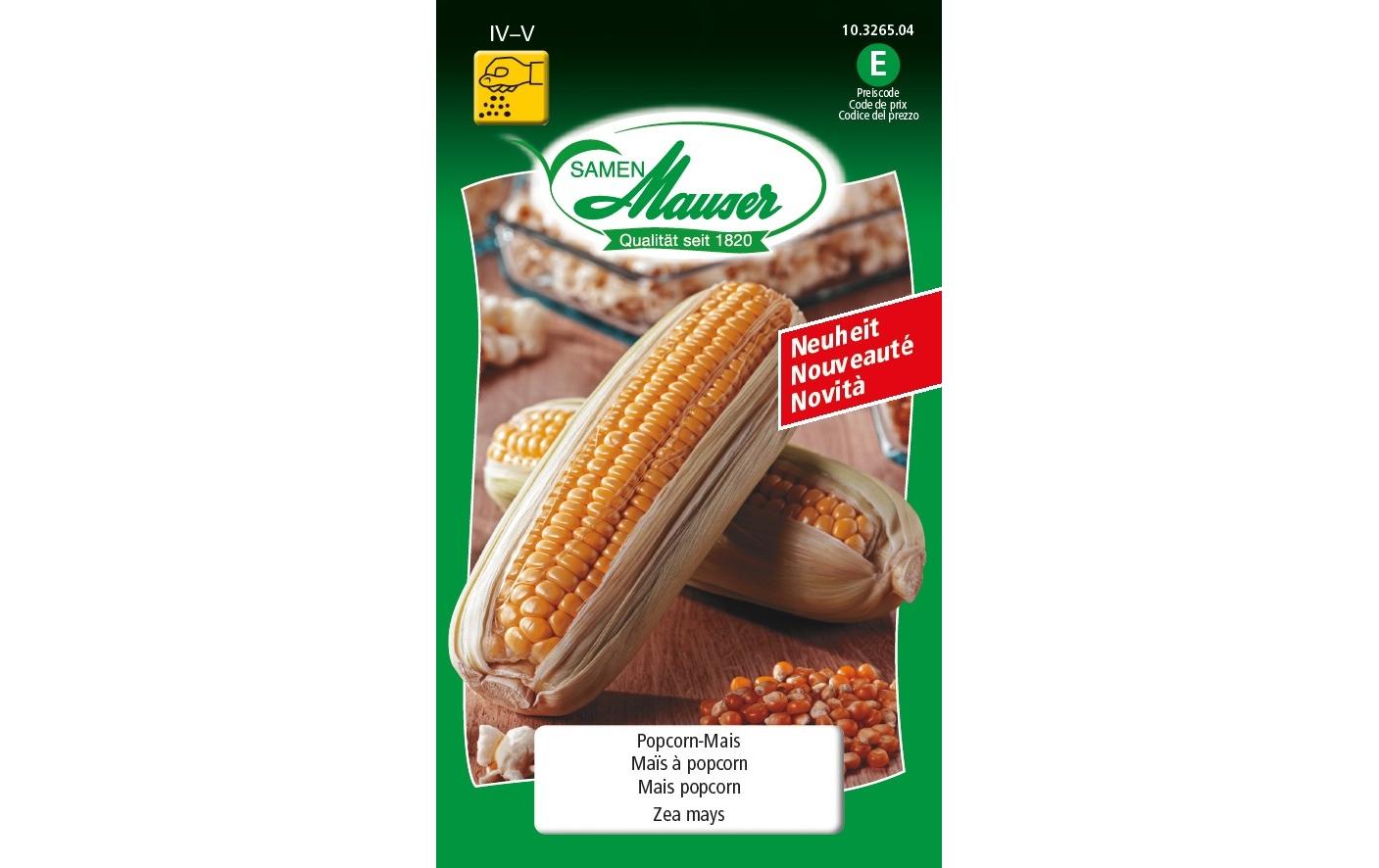 Samen Mauser Mais Popcorn Solanum melongena