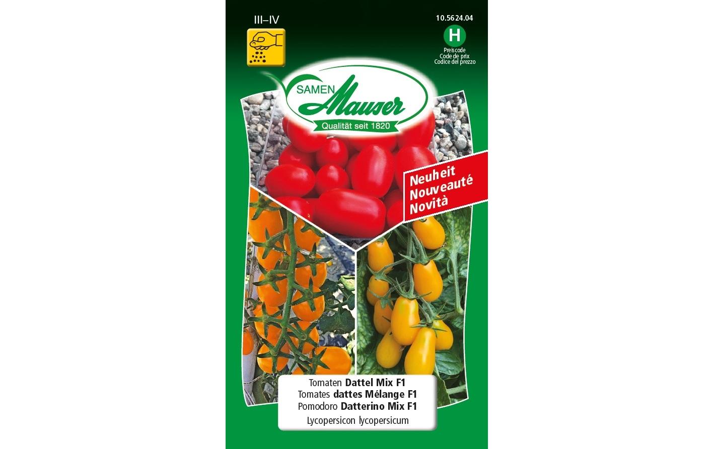 Samen Mauser Tomaten Dattel Mix F1