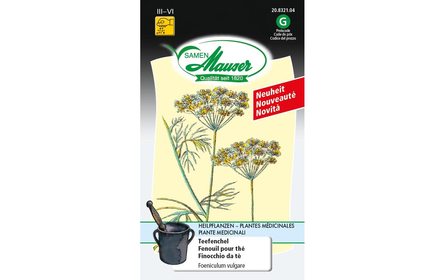 Samen Mauser Teefenchel Solanum melongena