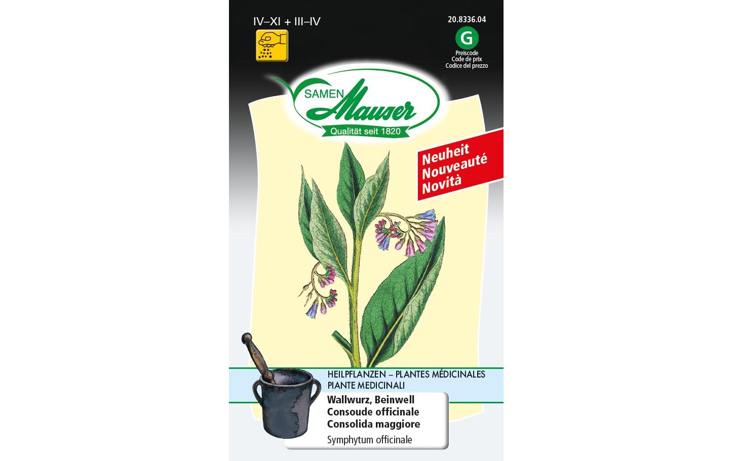 Samen Mauser Wallwurz Beinwell
