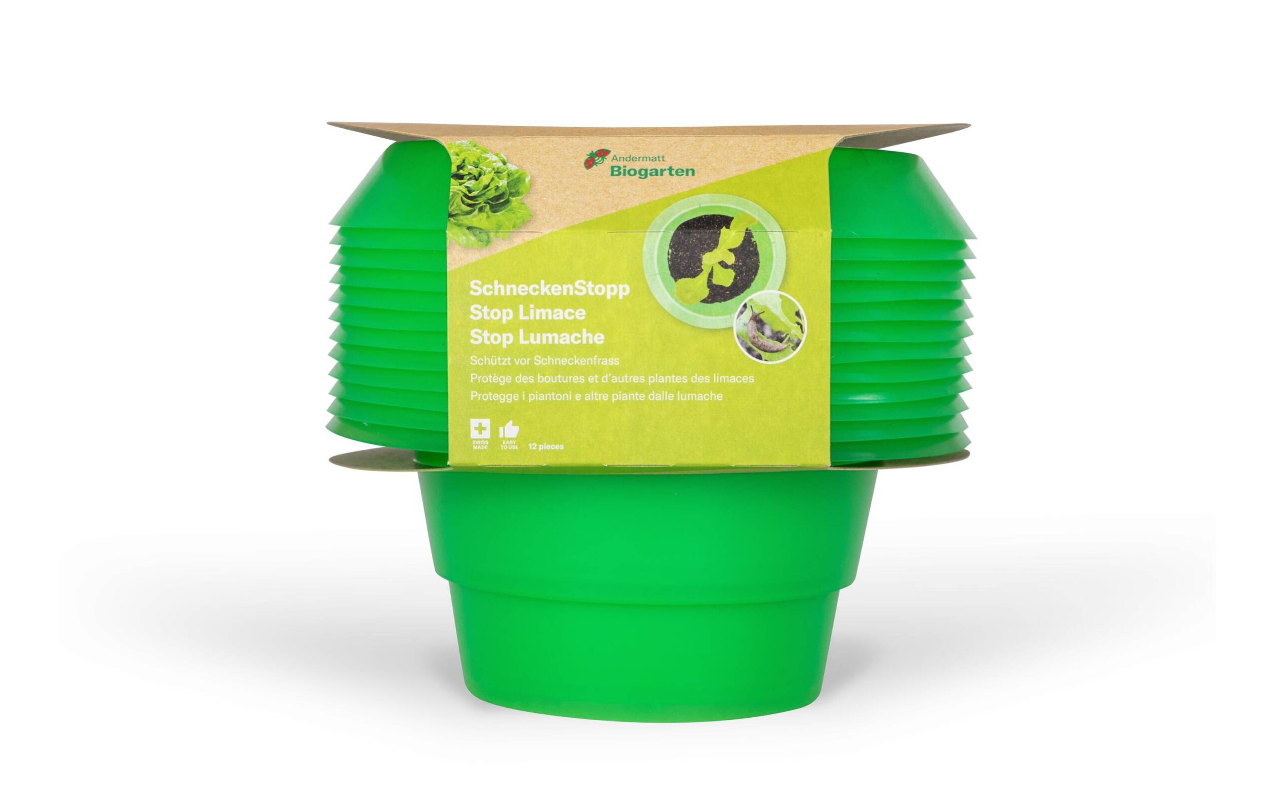 Andermatt Bio SchneckenStopp PP grün Set à 12 Stück