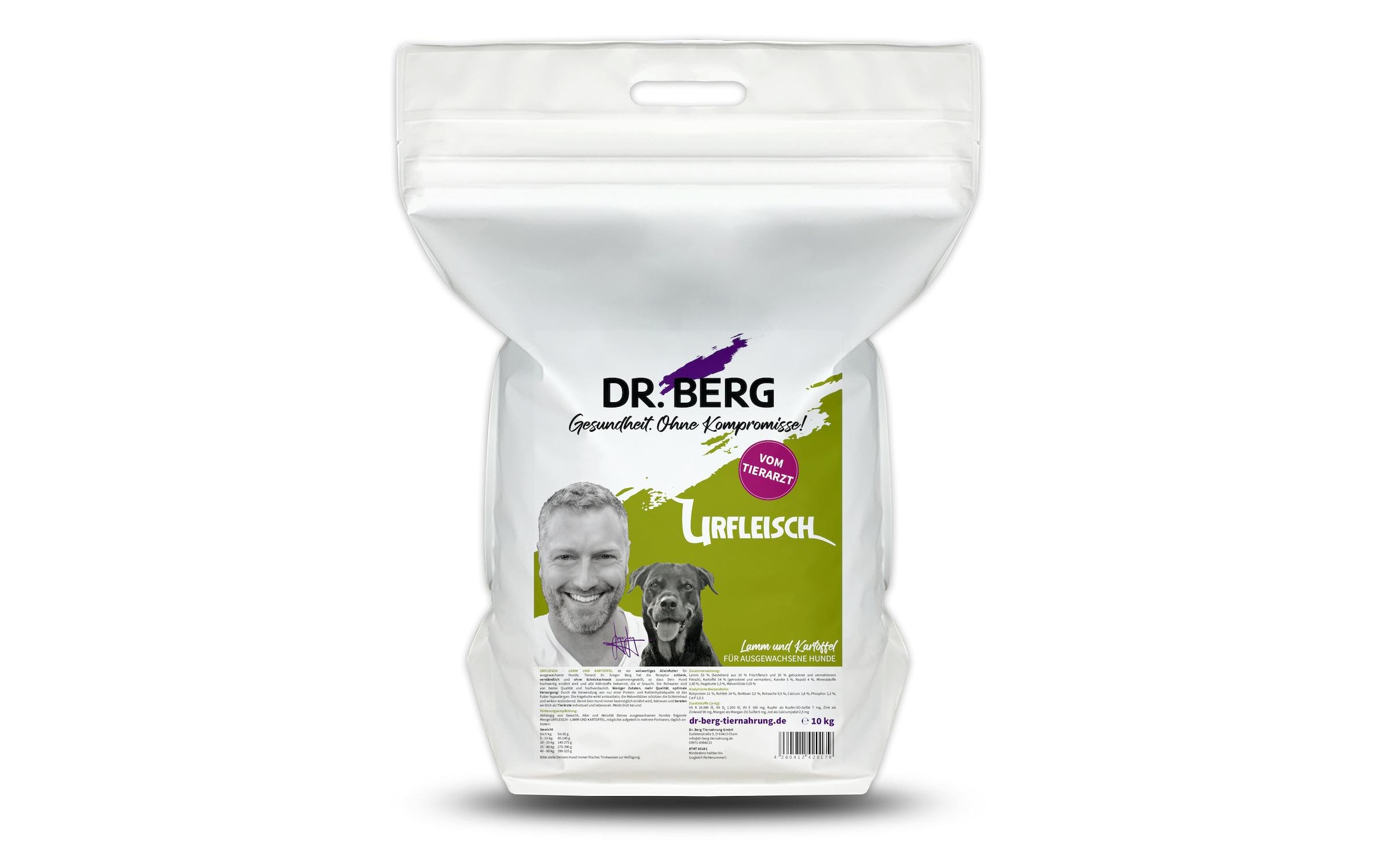 Dr. Berg Urfleisch Adult 10kg Lamm und Kartoffel