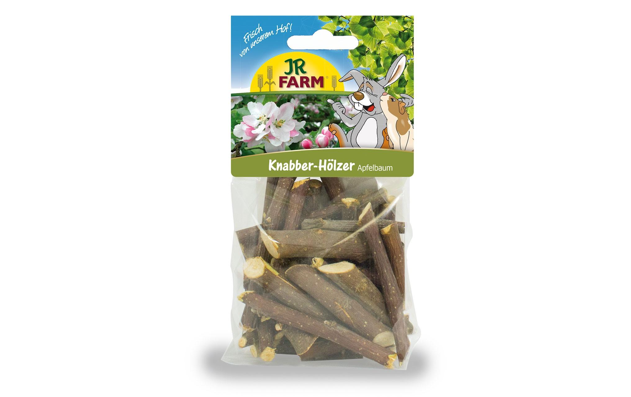JRFarm Natur Knabber Hölzer Apfelbaum 100g