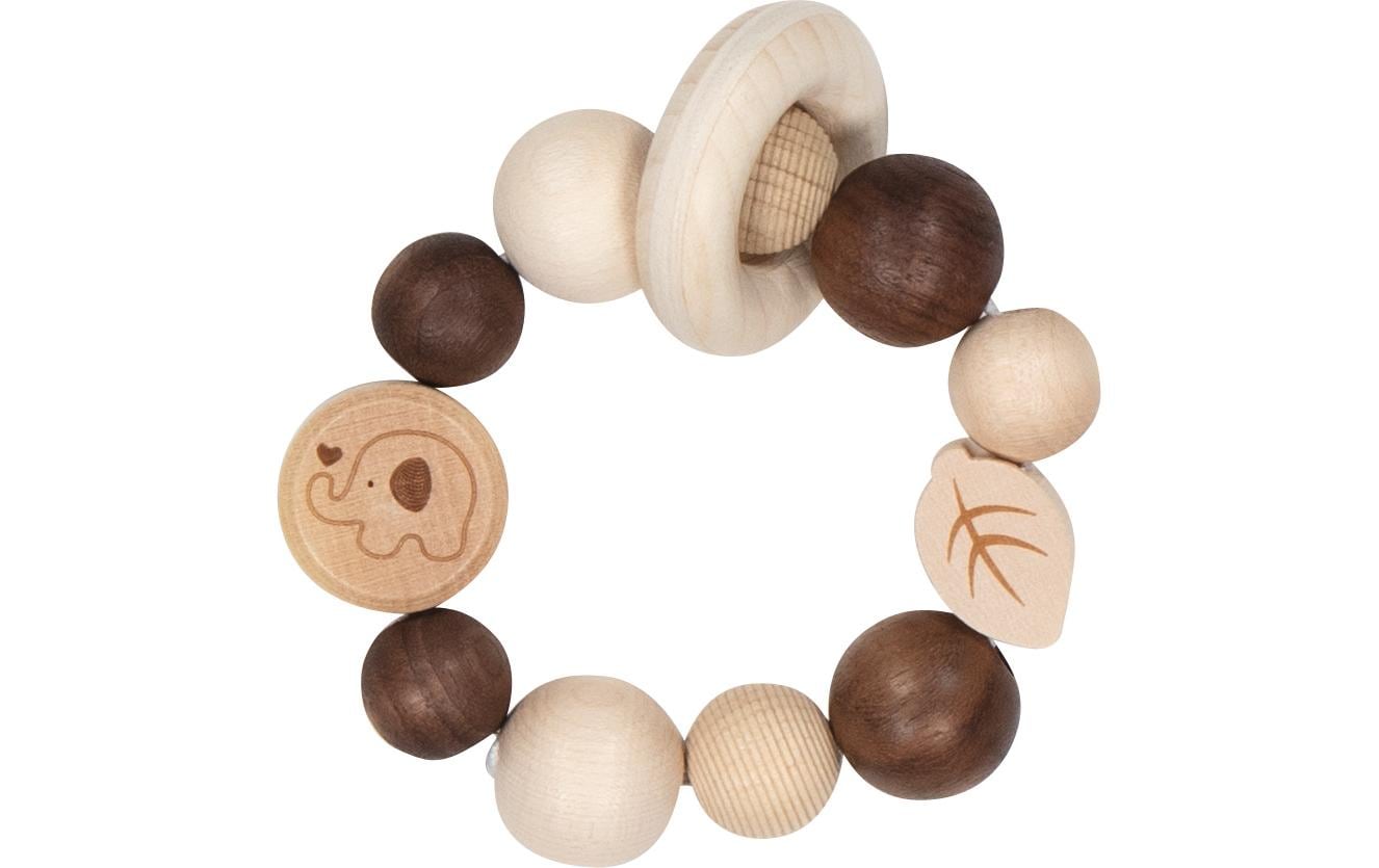 Goki Greifling Elastik Elefant Durchmesser 8 cm, Holz