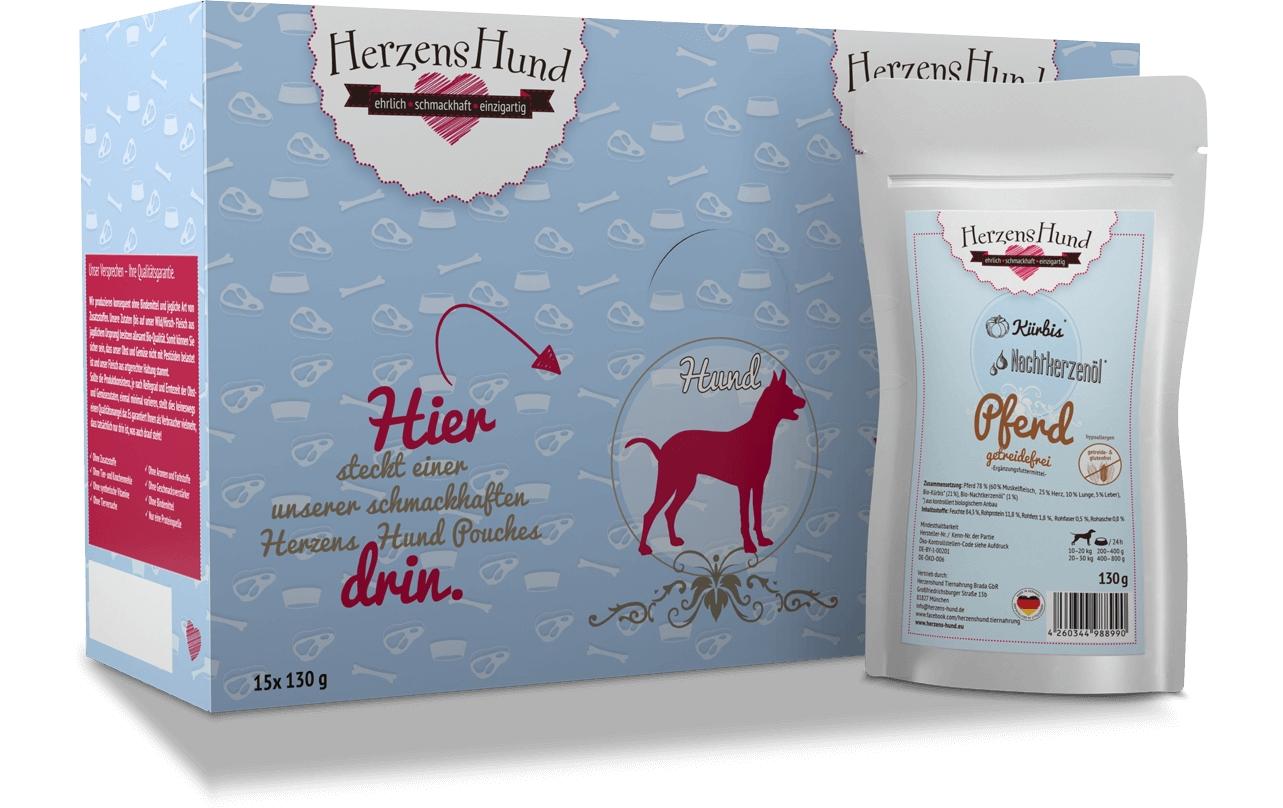 Herzenshund GF Pferd mit Bio-Kürbis 130g
