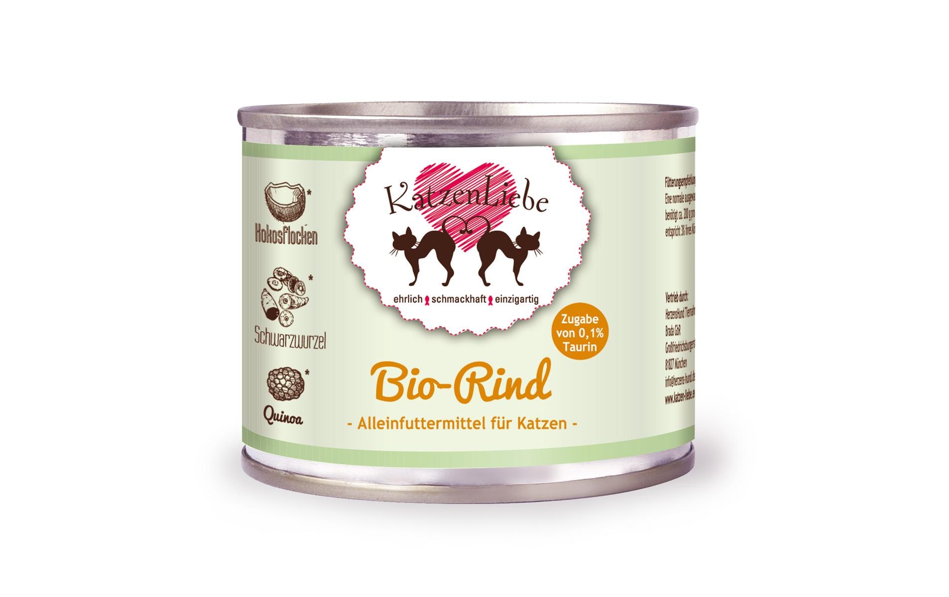 Katzenliebe Bio-Rind mit Bio-Schwarzwurzel 200g