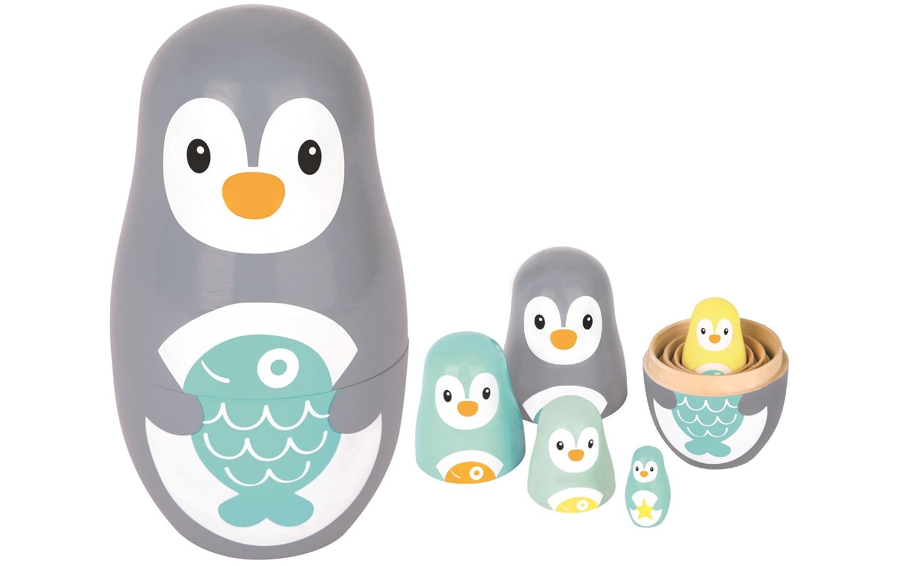 Matrjoschka Pinguin FSC Holz